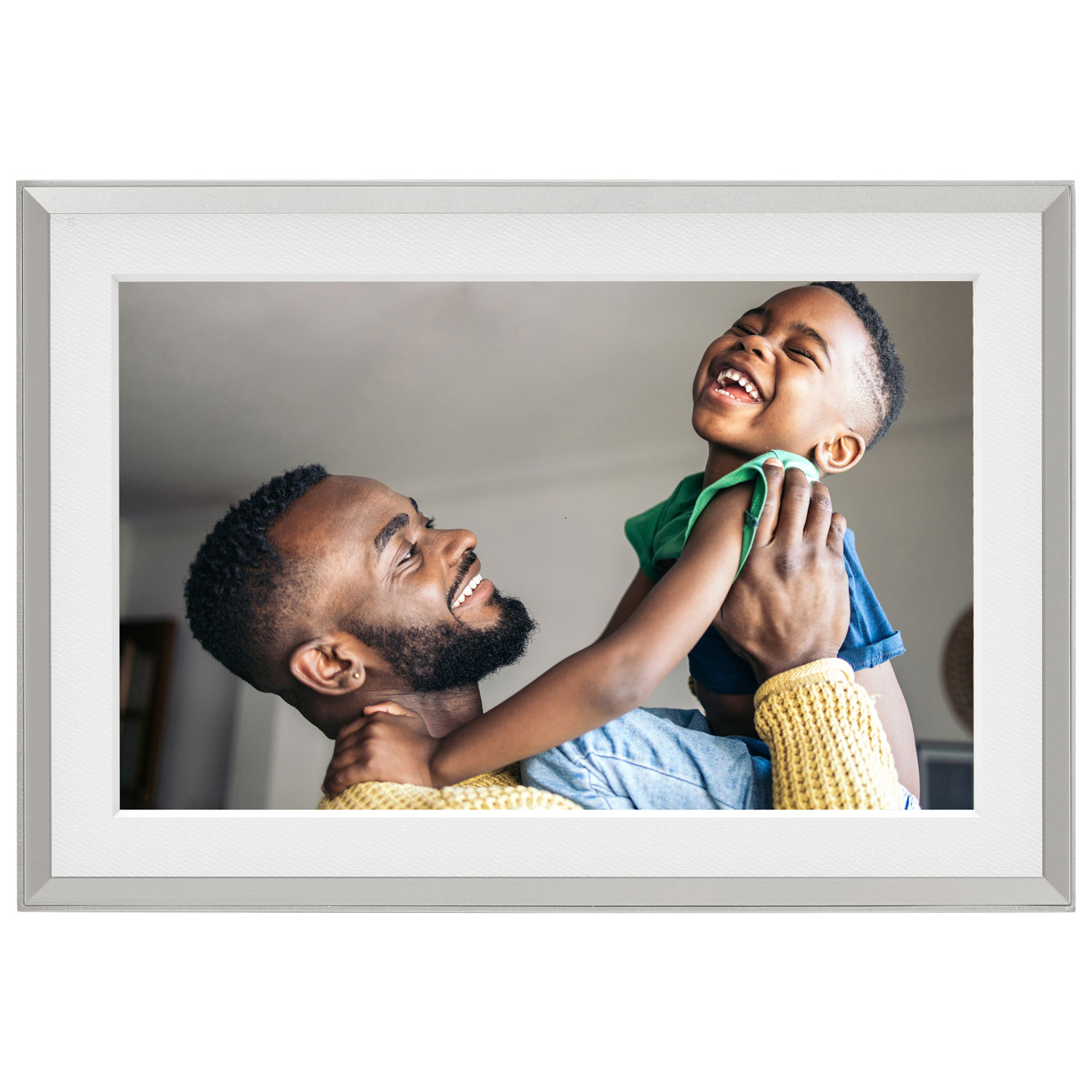 Aura Carver Mat Clay 10.1" Wi-Fi Digital Photo Frame - White