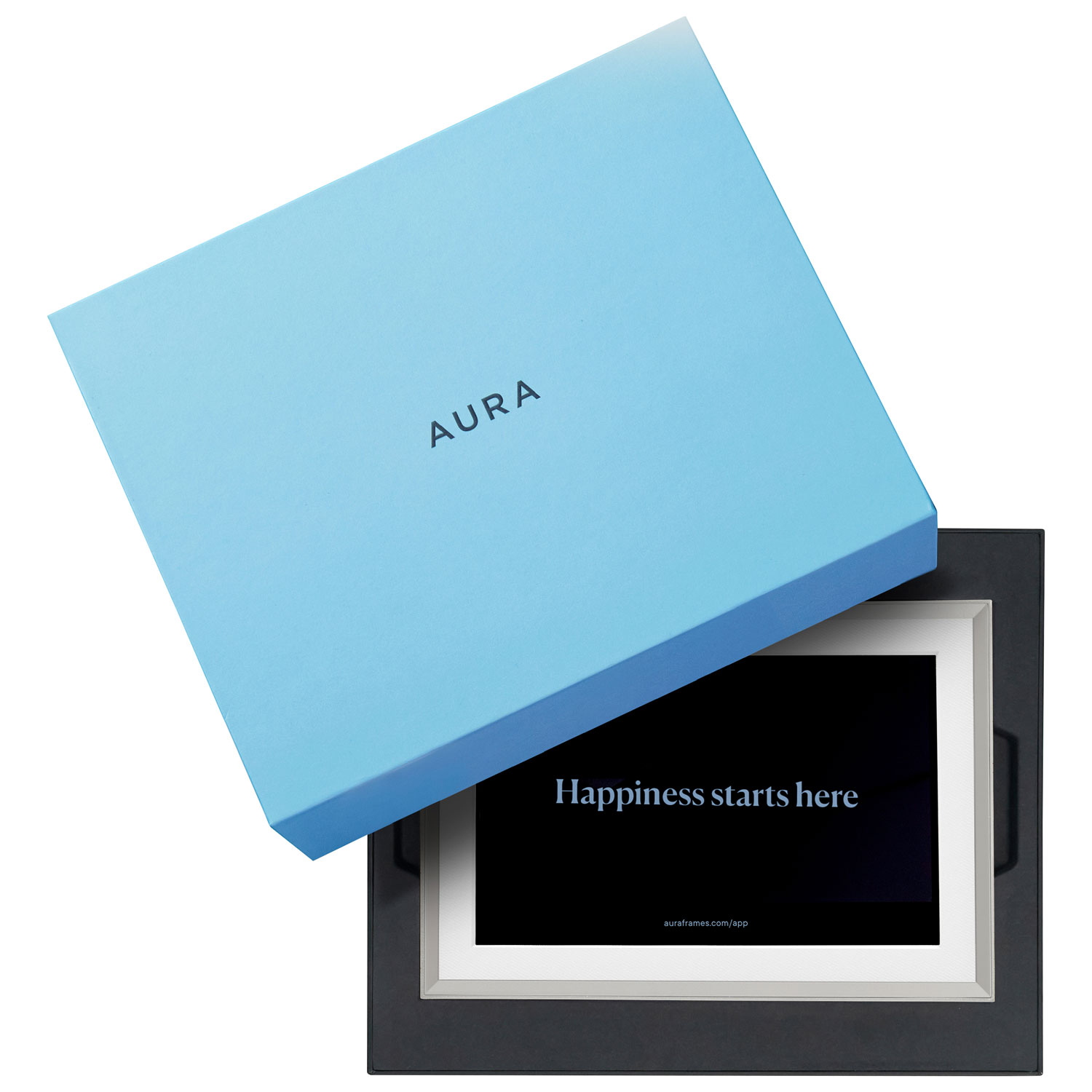 Aura Carver Mat Clay 10.1" Wi-Fi Digital Photo Frame - White