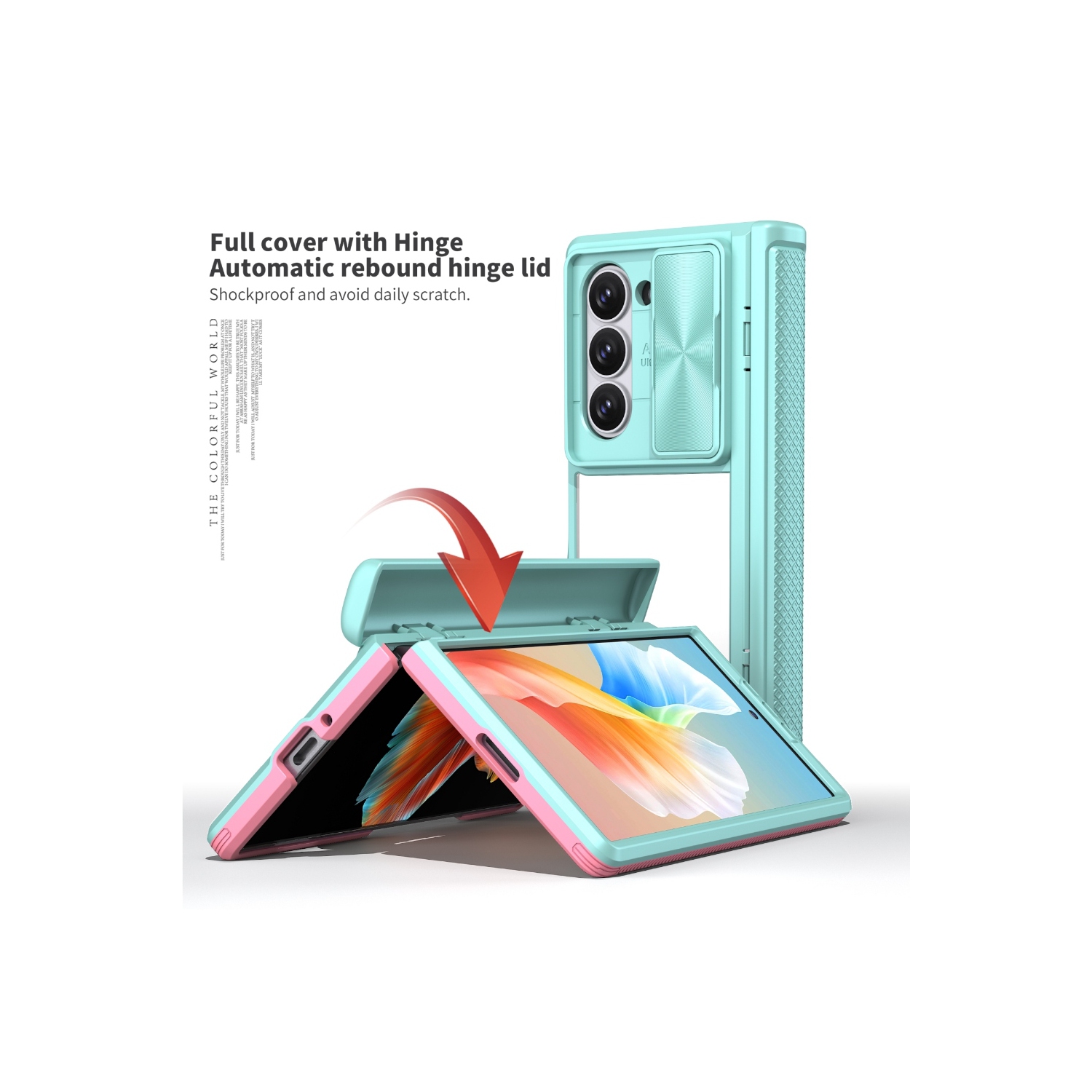 Étui rigide Cam Slider hybride de XCRS pour Galaxy Z Fold 6 de Samsung