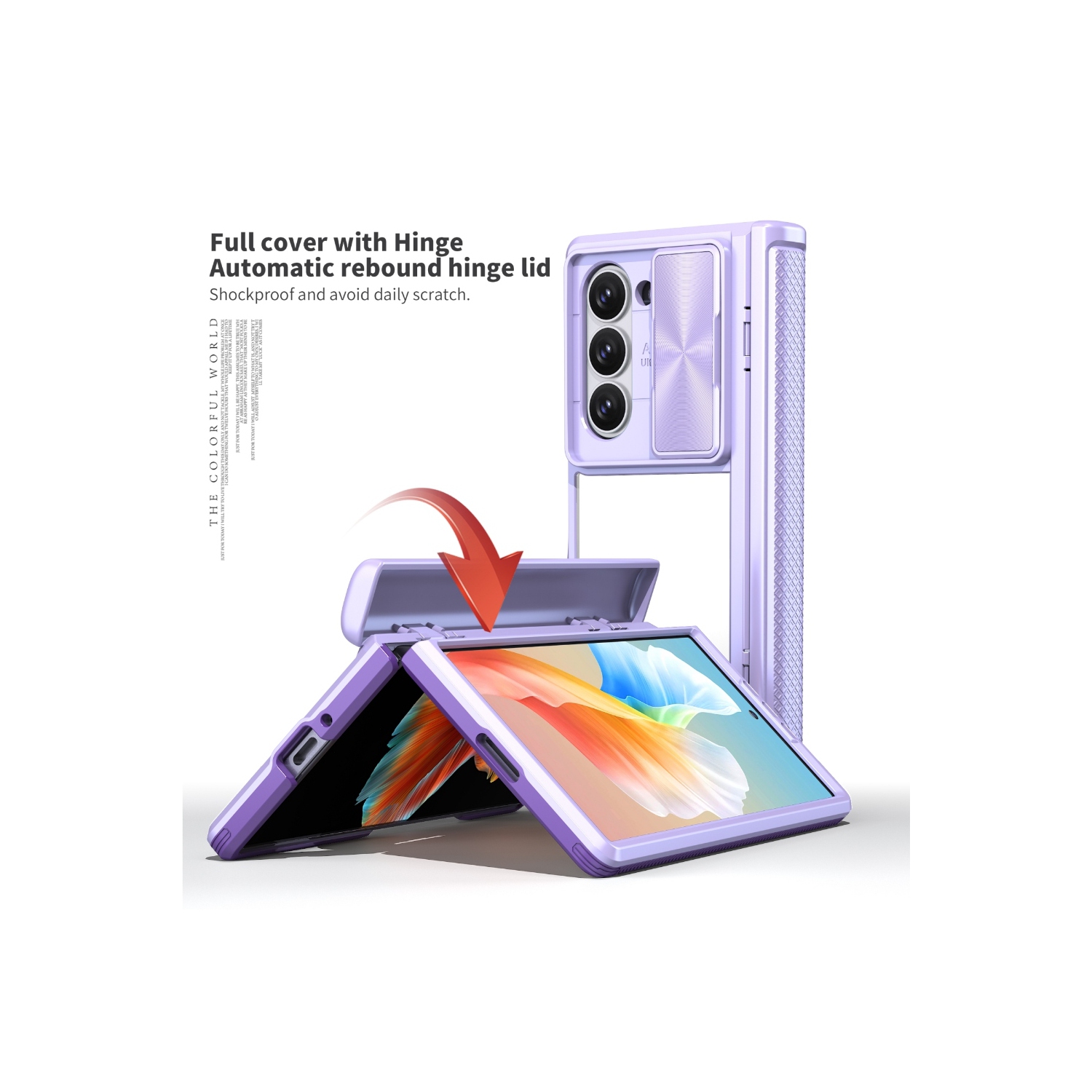 Étui rigide Cam Slider hybride de XCRS pour Galaxy Z Fold 6 de Samsung