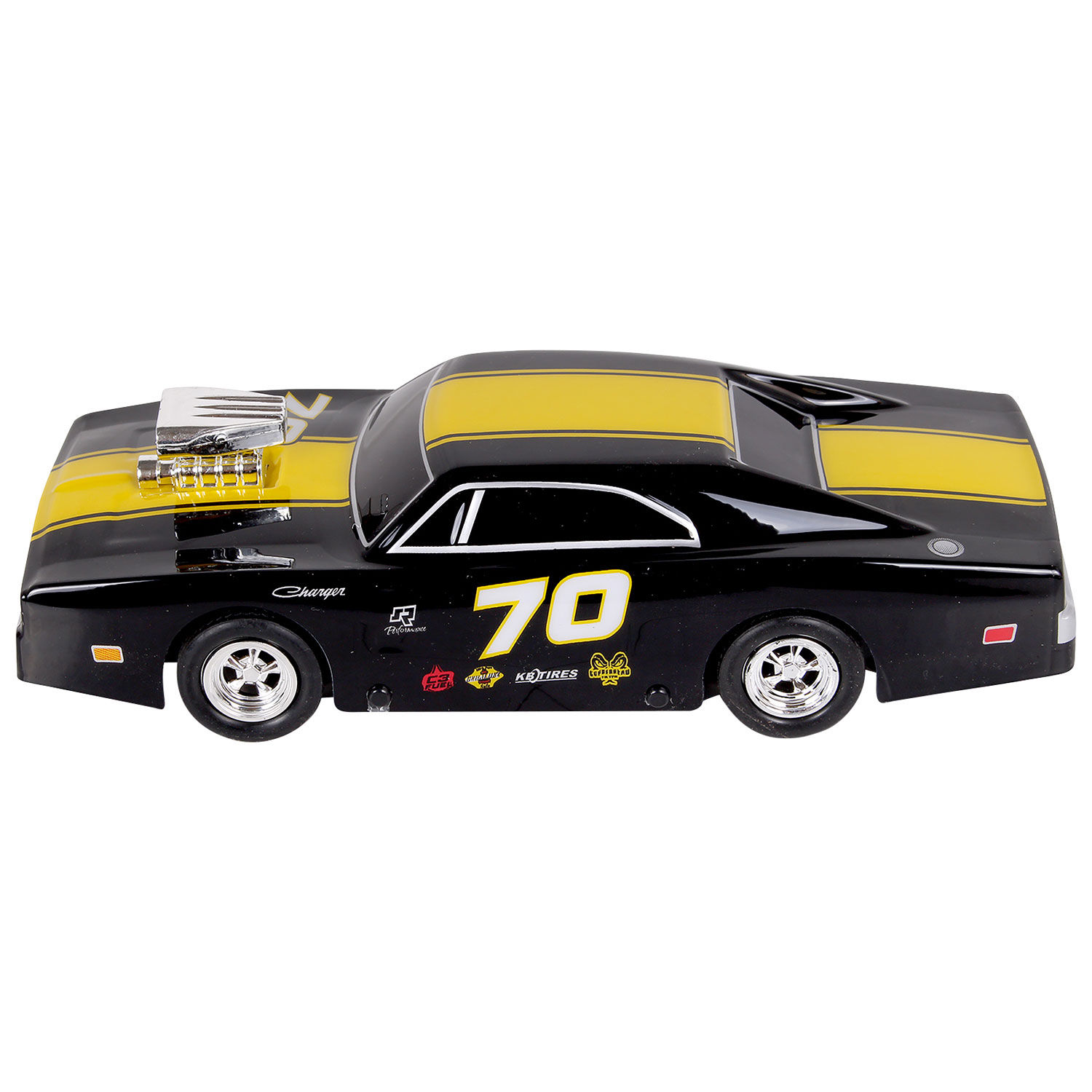 NKOK 1970 Dodge Charger RC Car (82434) - Yellow/Black | Best Buy