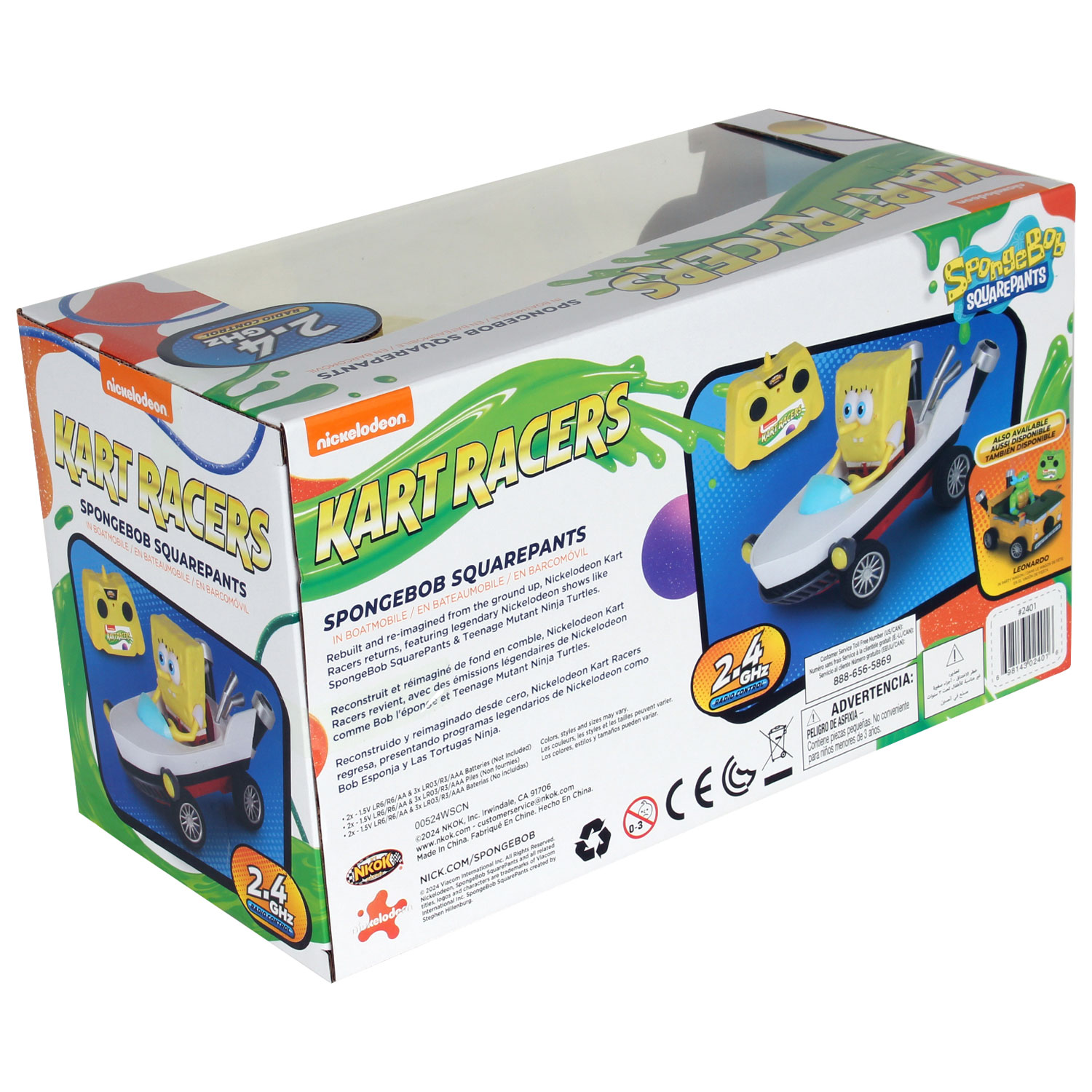 Bateau téléguidé Bob l'éponge de NKOK - Blanc/Jaune