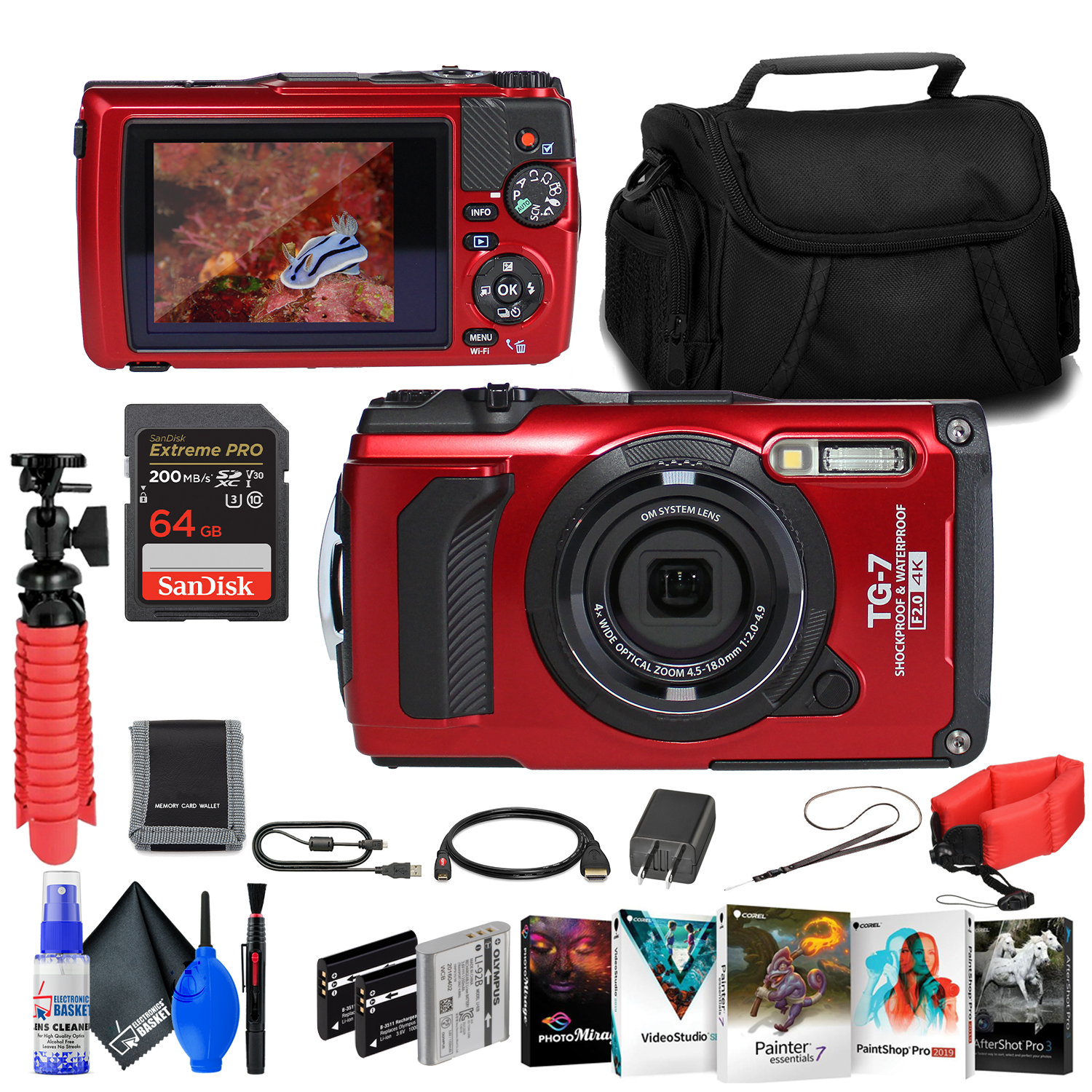 Olympus Tough TG-7 Waterproof Camera - Adventure Bundle