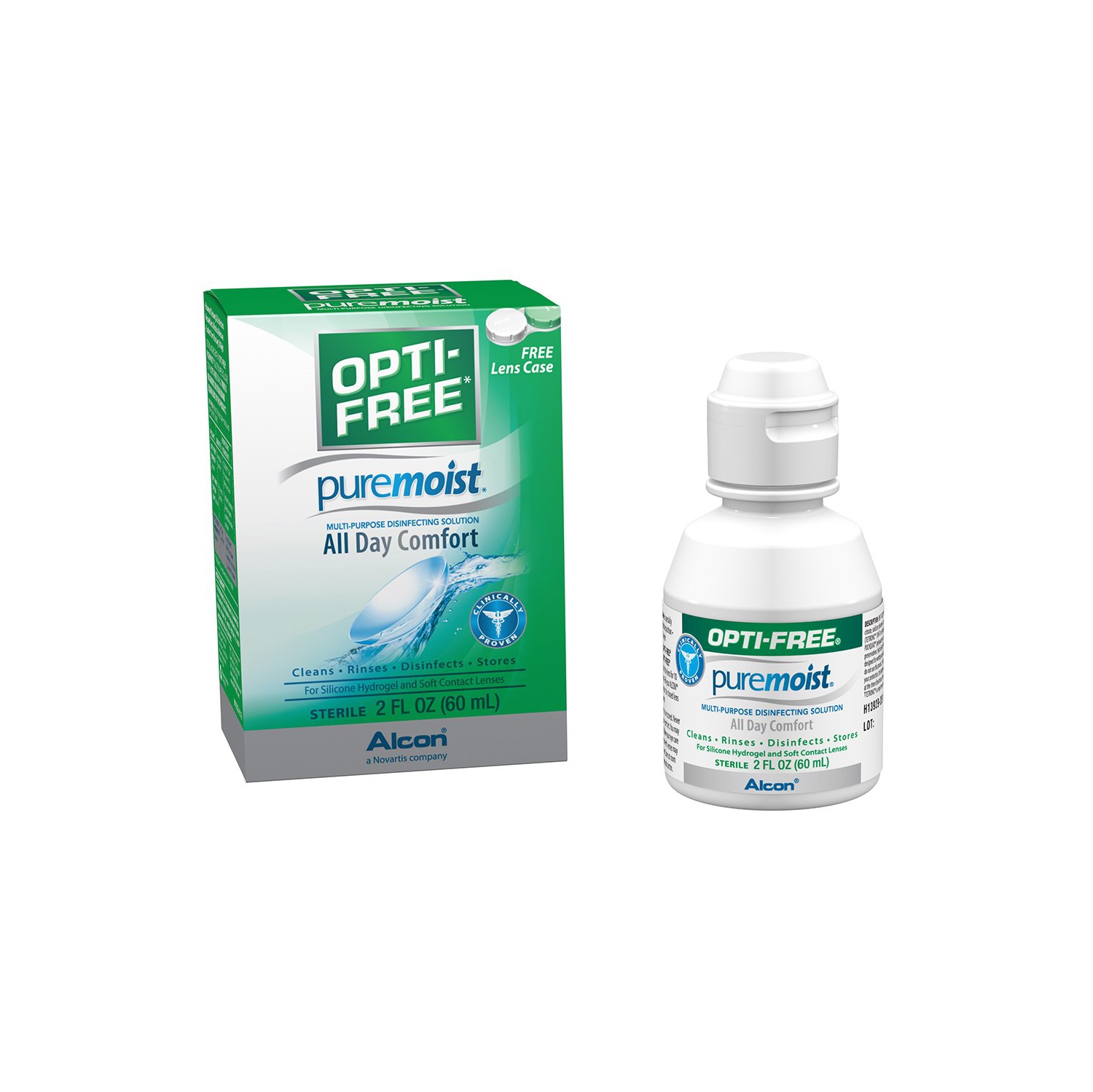 Solution désinfectante tout usage sans Opti avec étui pour objectif,, 2 oz liq. (Paquet de 3)