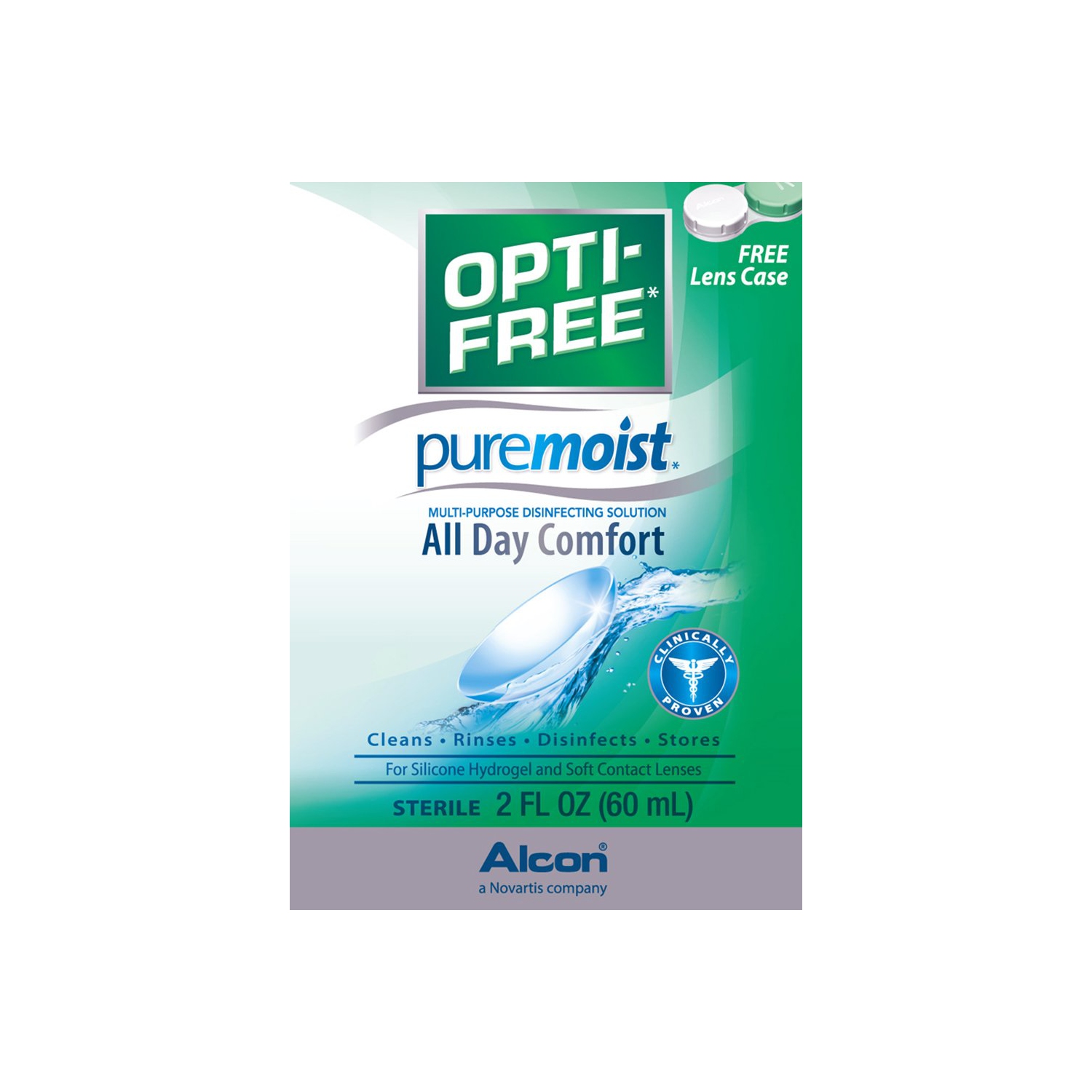 Solution désinfectante tout usage sans Opti avec étui pour objectif,, 2 oz liq. (Paquet de 3)