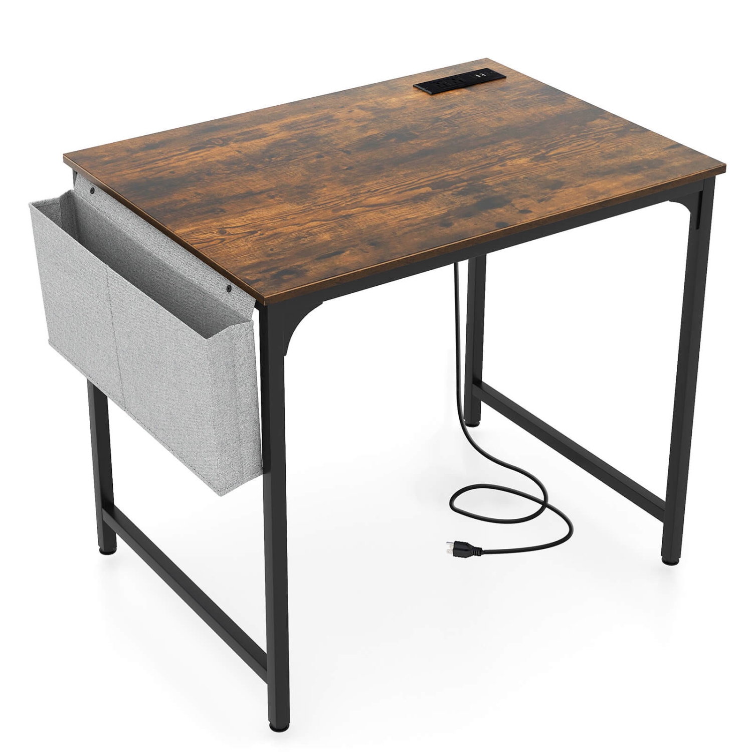 Petit bureau d'ordinateur de 32 po de Costway avec sac de rangement pour station de recharge et crochet pour écouteurs