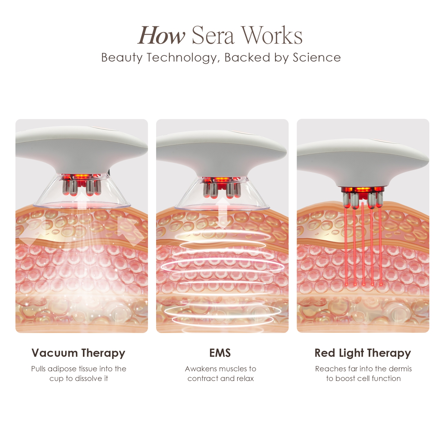 Project E Beauty SERA | Vacuum Body Contour | EMS | LED Light Therapy | Reduce Cellulite | Toning & Tightening | Body Shaping