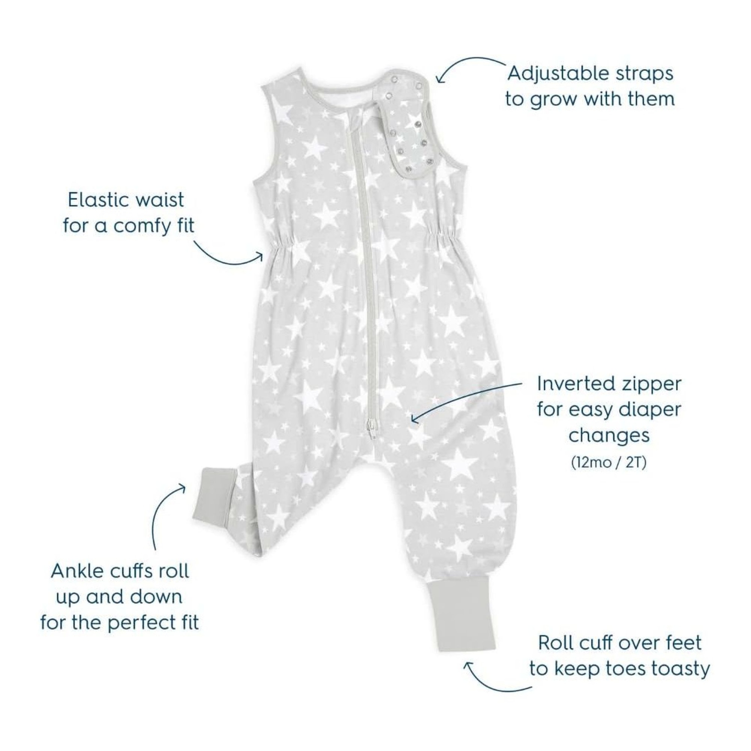 Halo Cotton Toddler Sleepsack 0.5 TOG - In The Stars