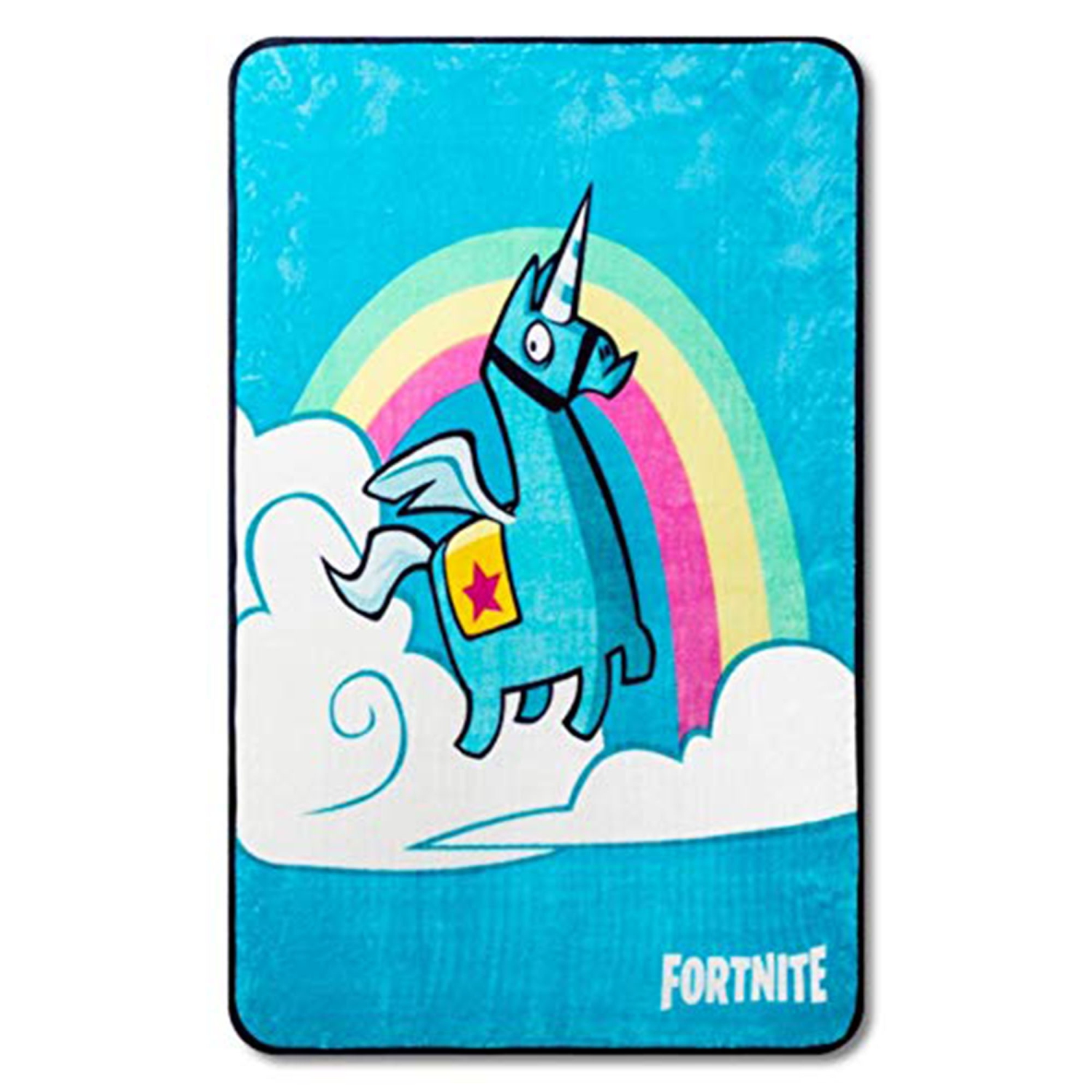 Fortnite Bright Unicorn (46 x 60) inches Throw for Kids - Fade Resistant Super Soft Fleece