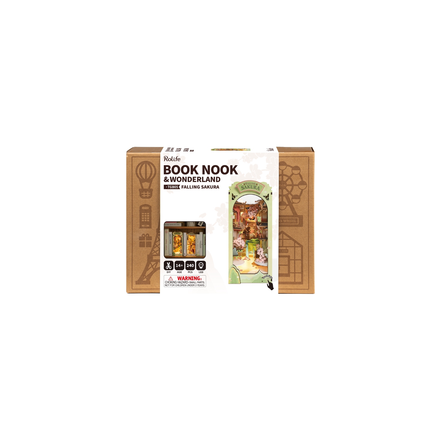 Rolife Falling Sakura Book Nook TGB05 - 3D Puzzle