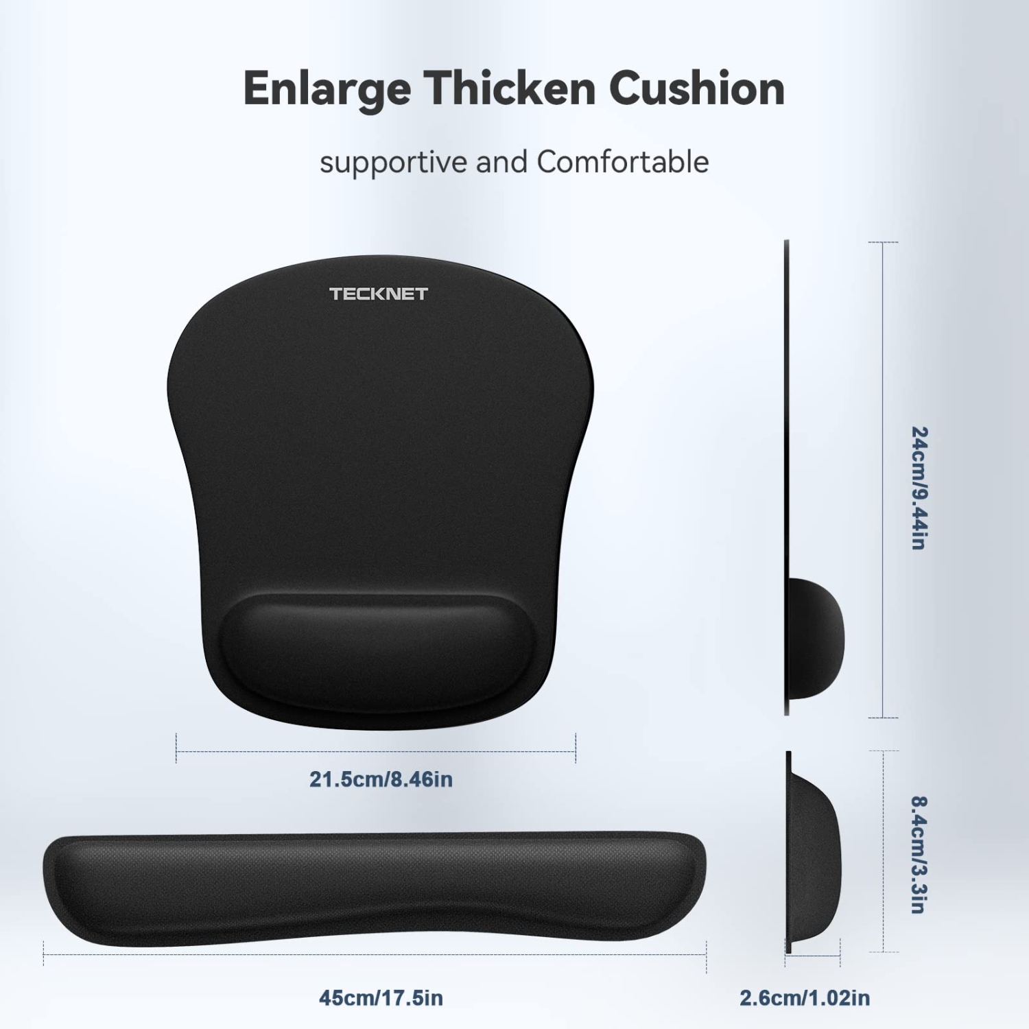Repose-poignet et tapis de souris ergonomique avec repose-poignets de TECKNET