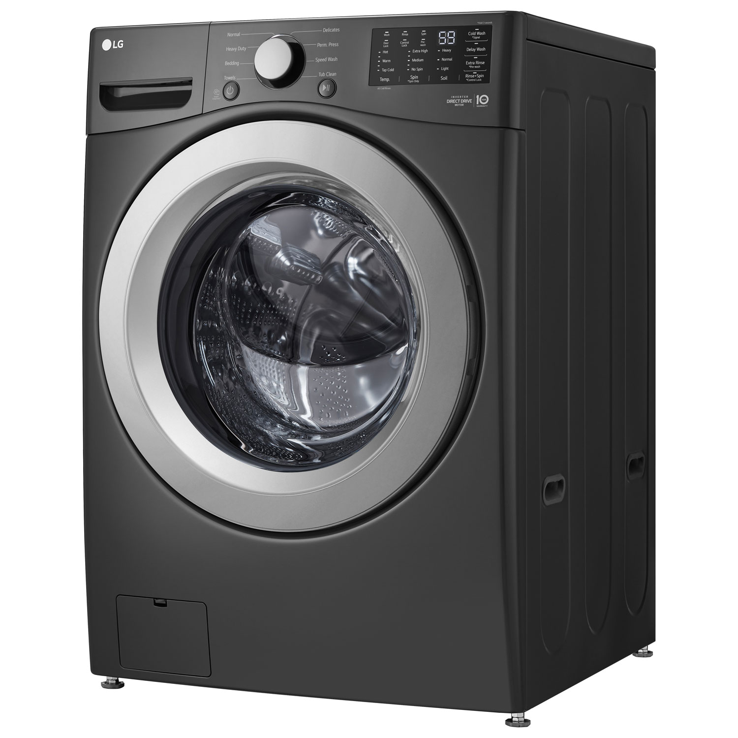 LG 5.8 Cu. Ft. Front Load Washer - Middle Black - Only at Best Buy