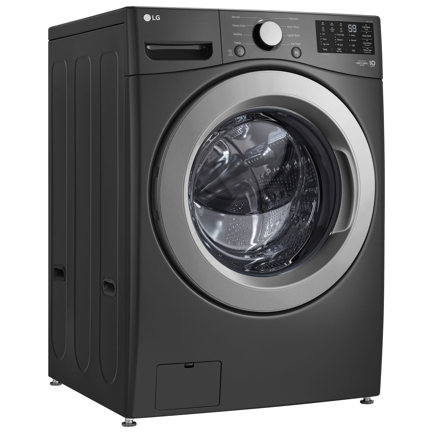 LG 5.8 Cu. Ft. Front Load Washer - Middle Black - Only at Best Buy