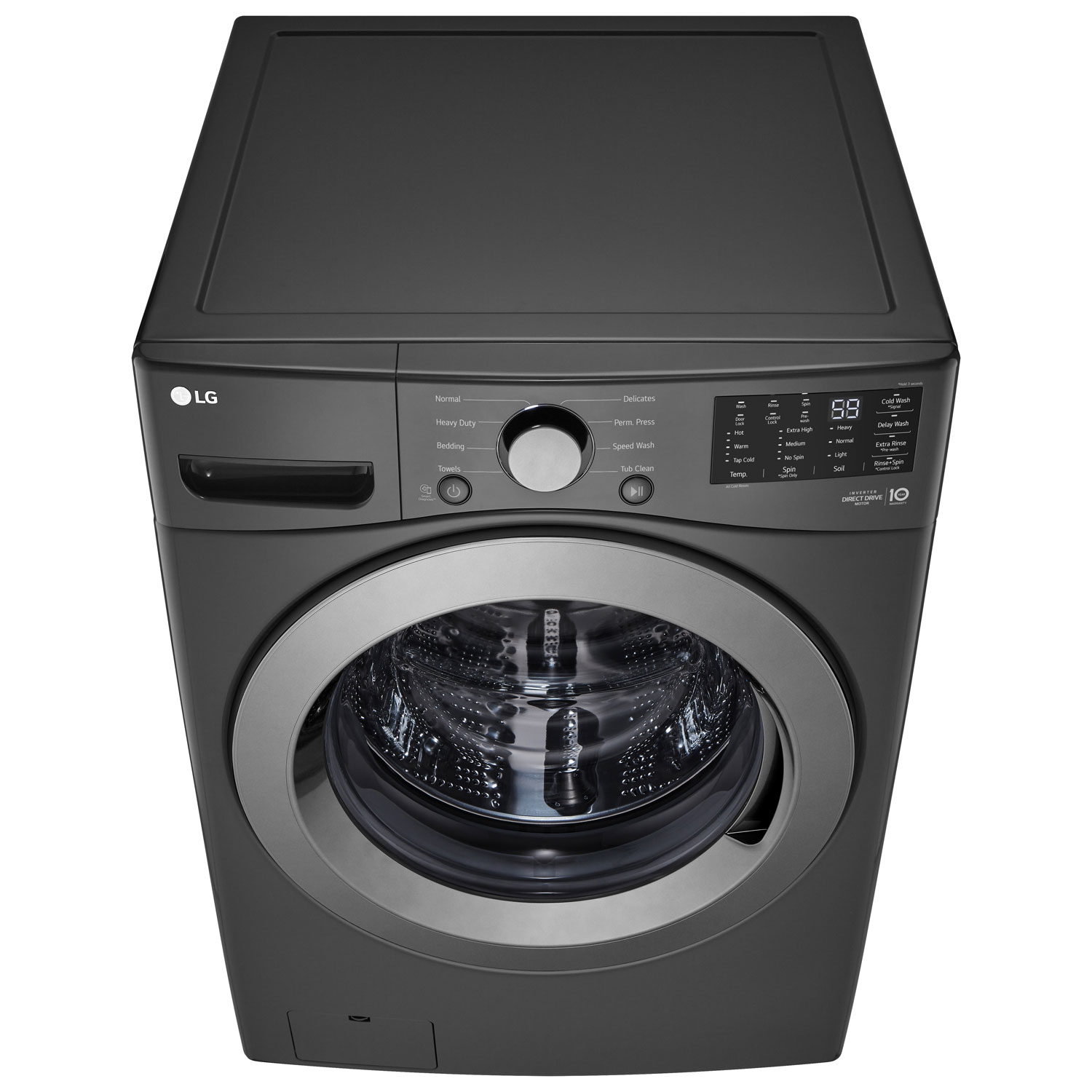 LG 5.8 Cu. Ft. Front Load Washer - Middle Black - Only at Best Buy