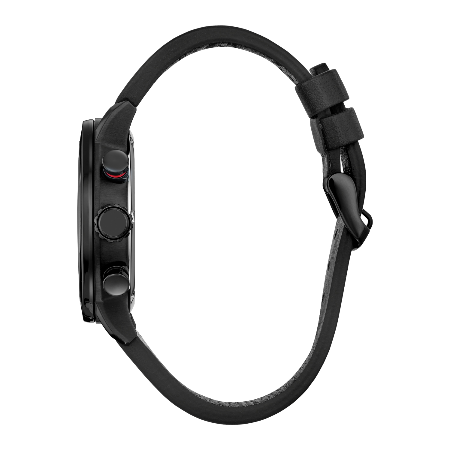 Star Wars Mens Darth Vader Japanese Eco-Drive Watch 44mm Black Stainless Steel Case Leather Strap with Black Dial