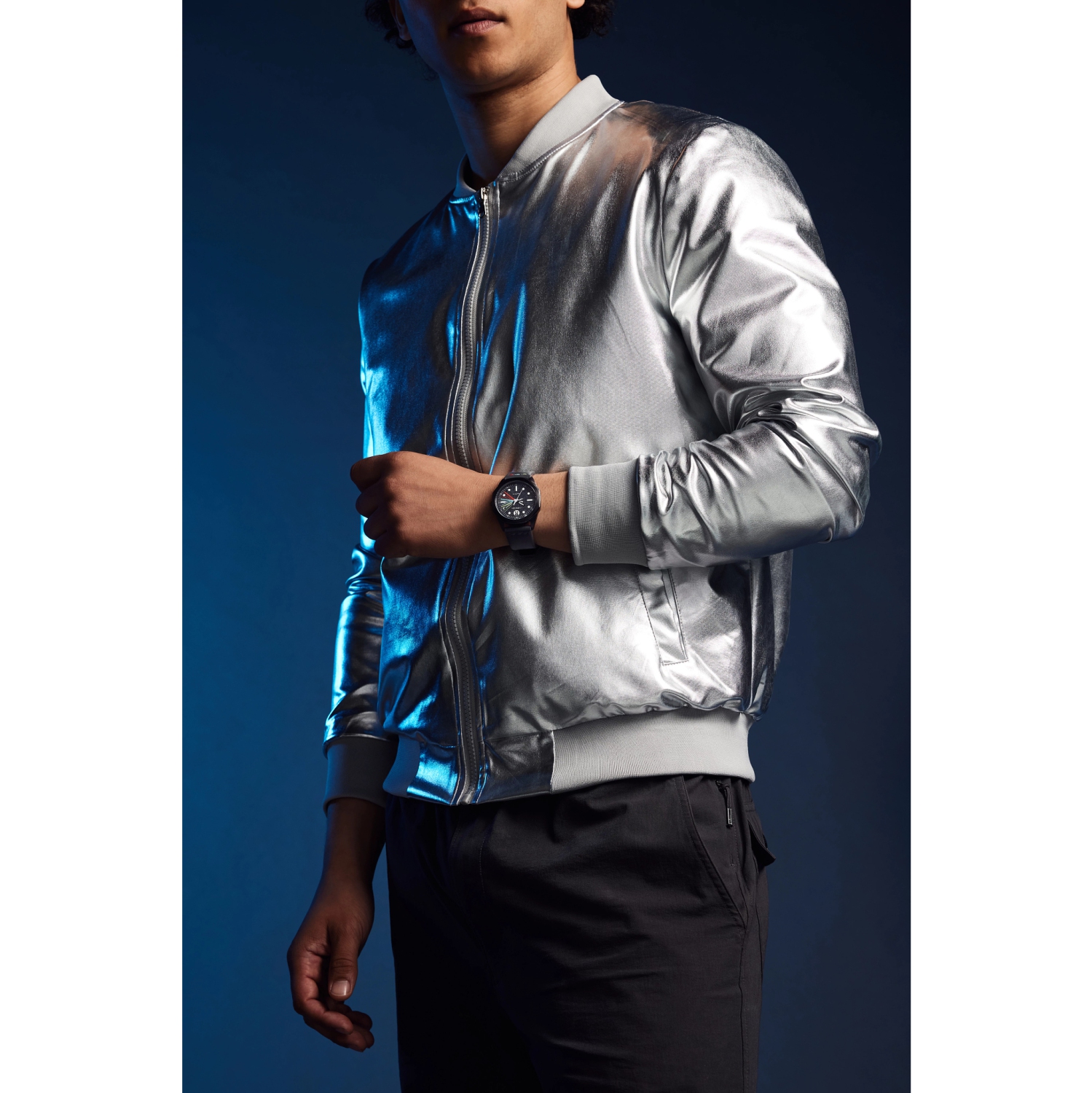 Montre pour hommes à éco-conduite japonaise, 41&nbsp;mm cadran noir, boîtier inox noir, cadran noir, Maître Jedi Star Wars