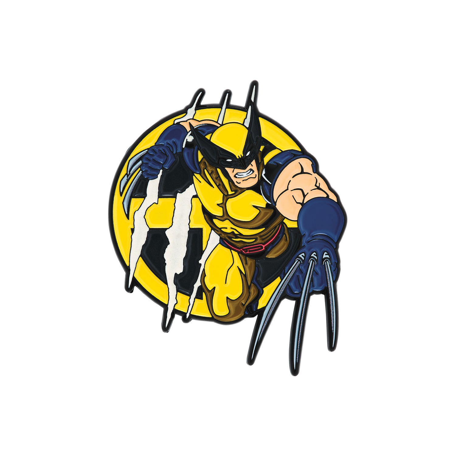 Marvel Mens Wolverine Japanese Eco-Drive Watch 43mm Black Stainless Steel Case and Bracelet with Blue Dial