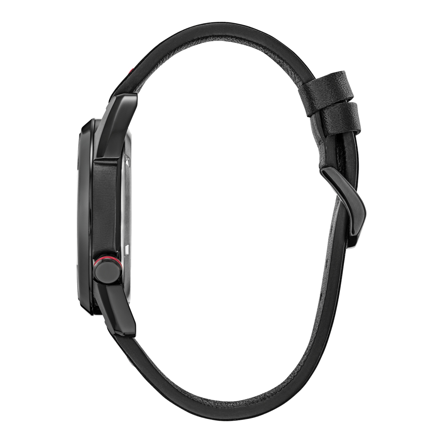 Marvel Mens Miles Morales Japanese Eco-Drive Watch 42mm Black Stainless Steel Case Leather Strap with Black Dial