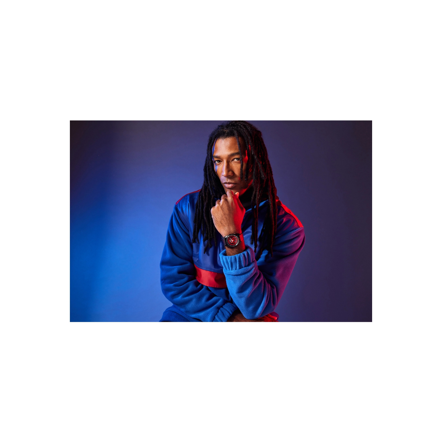 Marvel Mens Miles Morales Japanese Eco-Drive Watch 42mm Black Stainless Steel Case Leather Strap with Black Dial