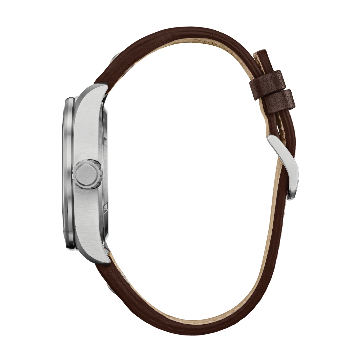 Star Wars Mens Han Solo Japanese Eco-Drive Watch 43mm Silver-Tone Stainless Steel Case Brown Leather Strap with Blue Dial