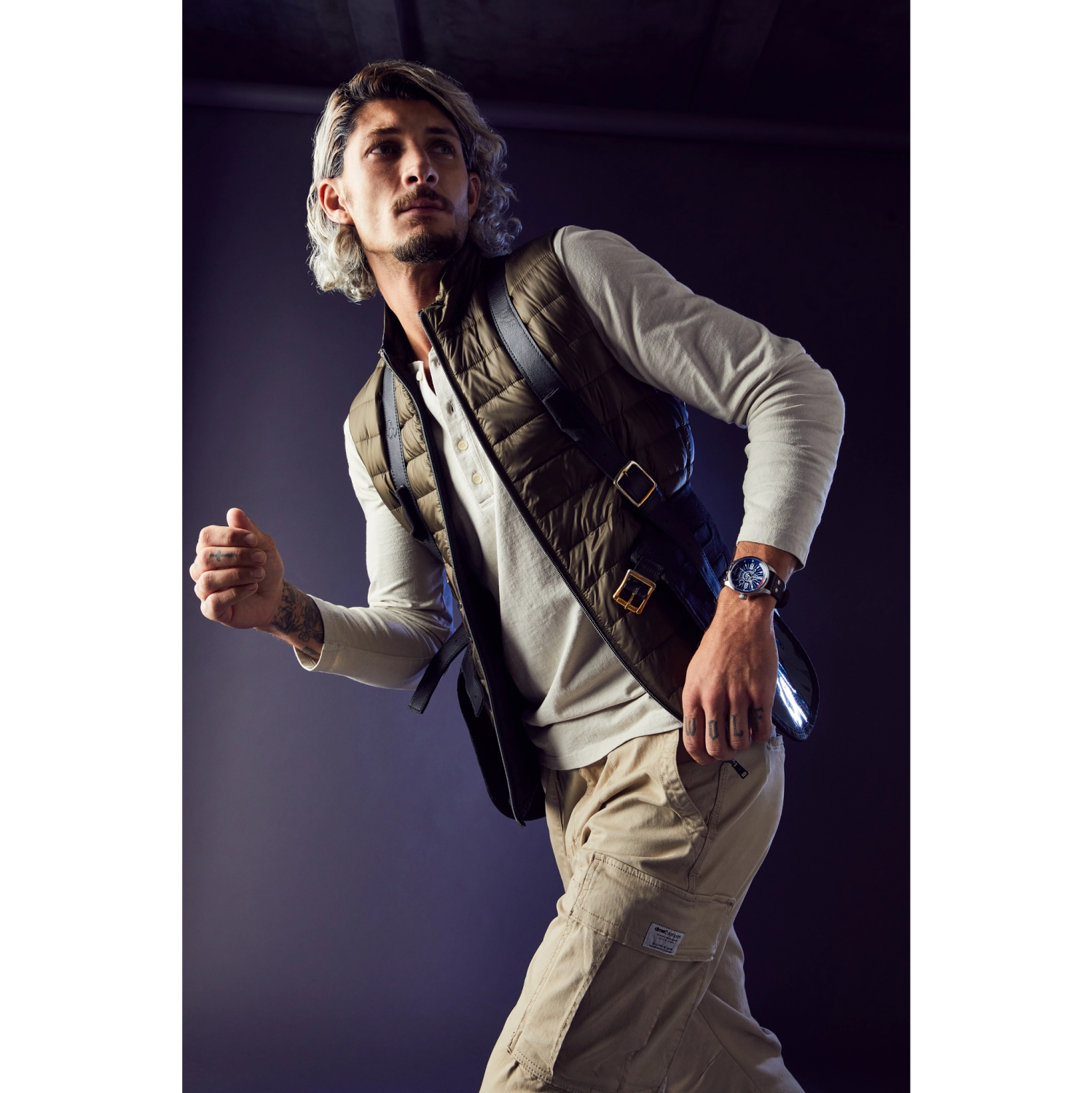 Star Wars Mens Han Solo Japanese Eco-Drive Watch 43mm Silver-Tone Stainless Steel Case Brown Leather Strap with Blue Dial