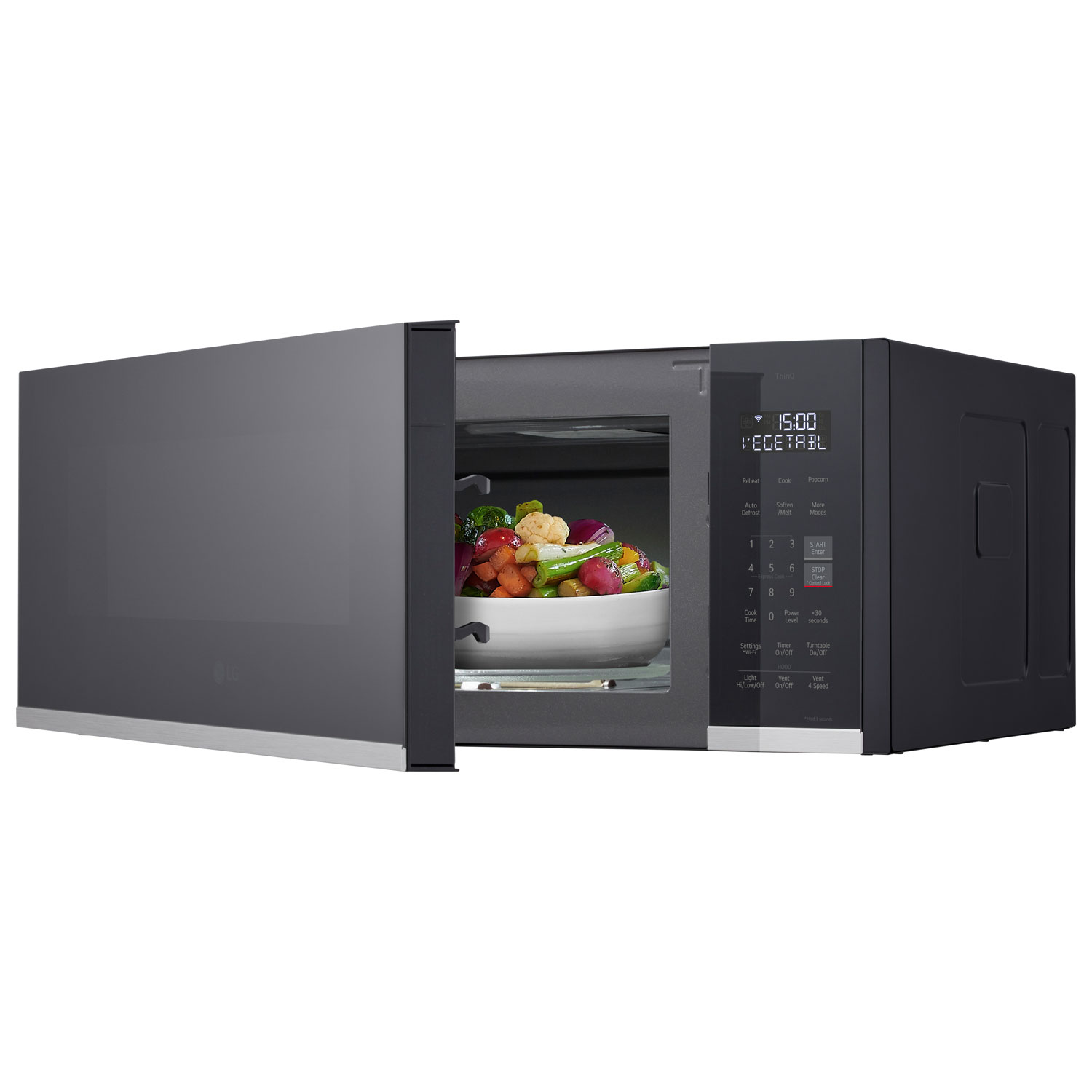 Four à micro-ondes à hotte intégrée avec EasyClean de LG - 1,3 pi³ - Acier inoxydable