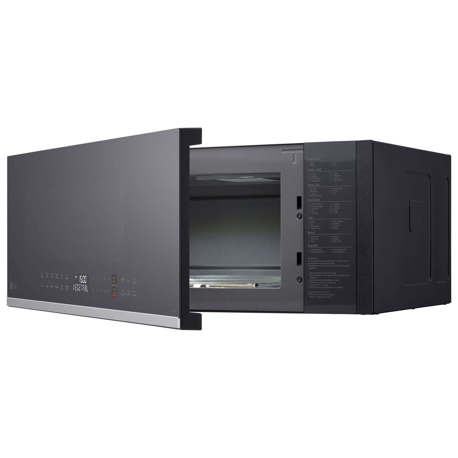 Four à micro-ondes à hotte intégrée de LG - 1,3 pi³ - Noir