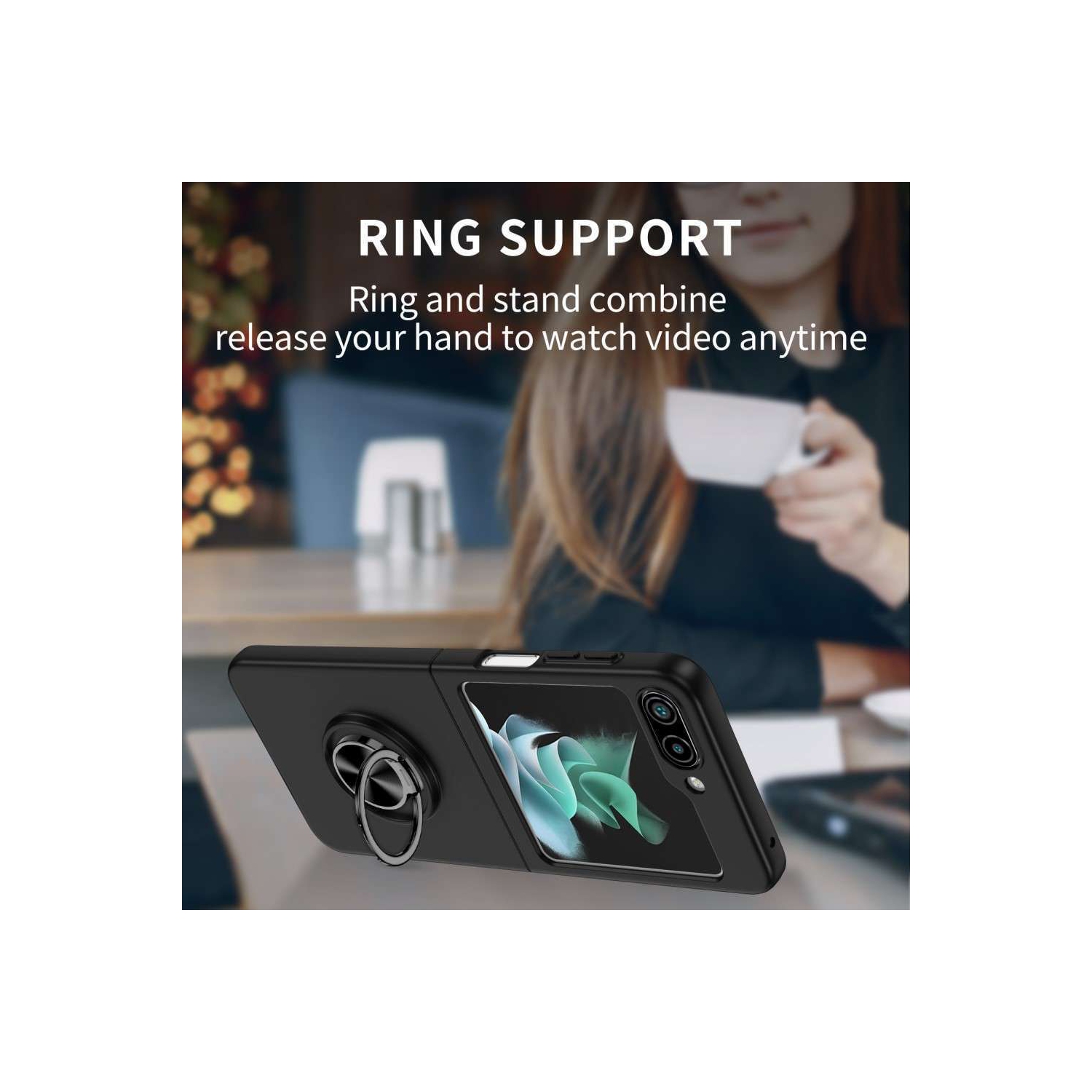 [CS] Étui avec support magnétique hybride invisible pour Galaxy Z Flip 6 de Samsung, violet