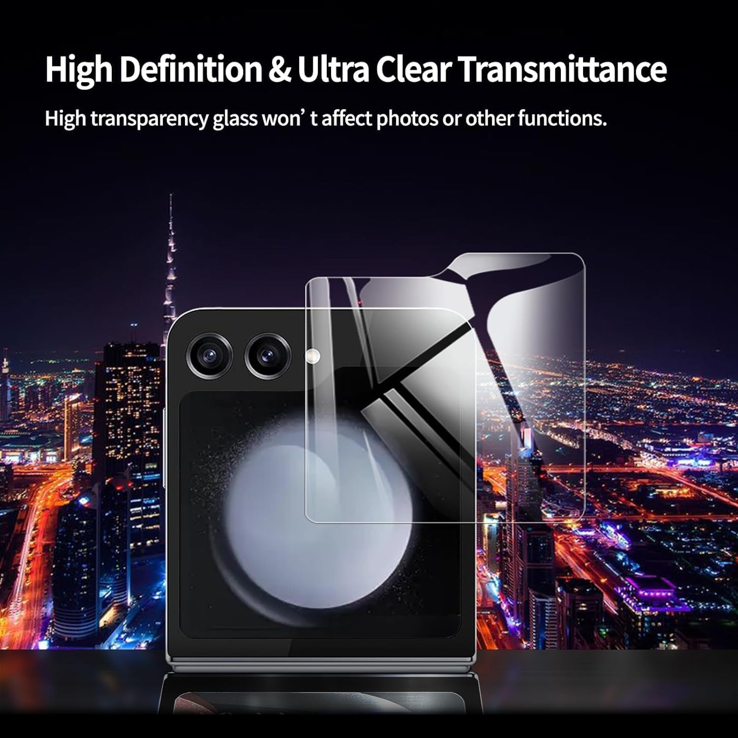 [2 Packs] CSmart Premium Tempered Glass Screen Protector for Samsung Galaxy Z Flip 6, Case Friendly & Bubble Free