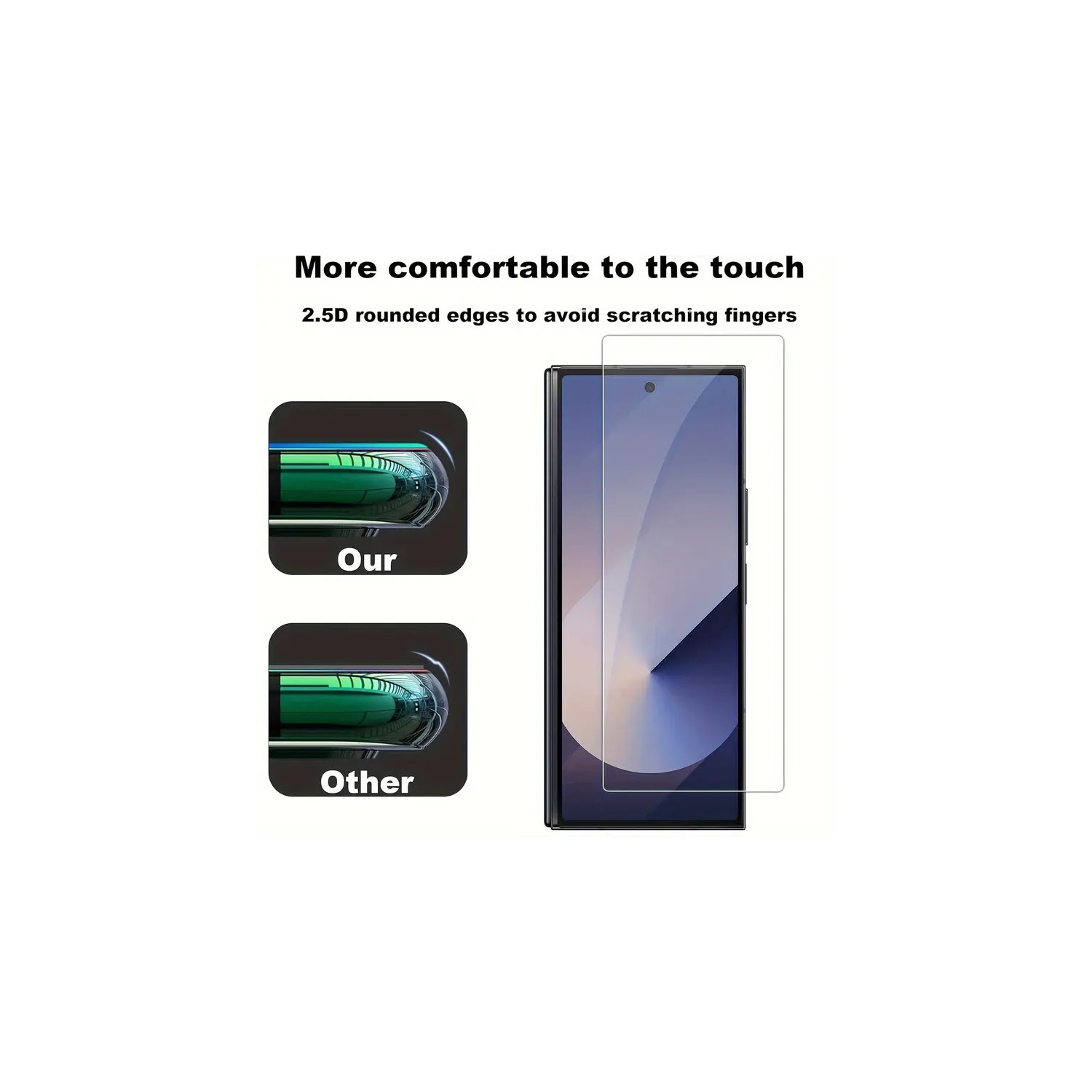 [Paquets de 2] Protecteur d'écran en verre trempé CSmart Premium pour Galaxy Z Fold 6 de Samsung, sans bulles et sans étui