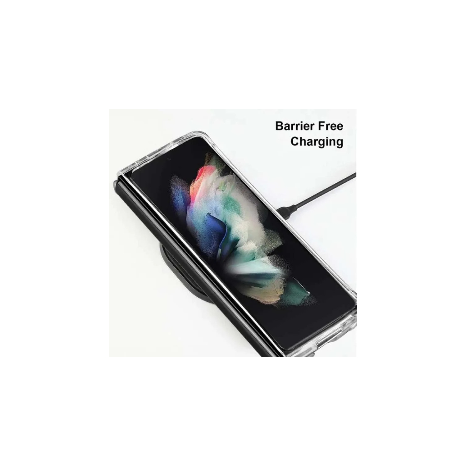 [CS] Étui de chargement magnétique hybride sans fil avec MagSafe pour Galaxy Z Fold 6 de Samsung, transparent
