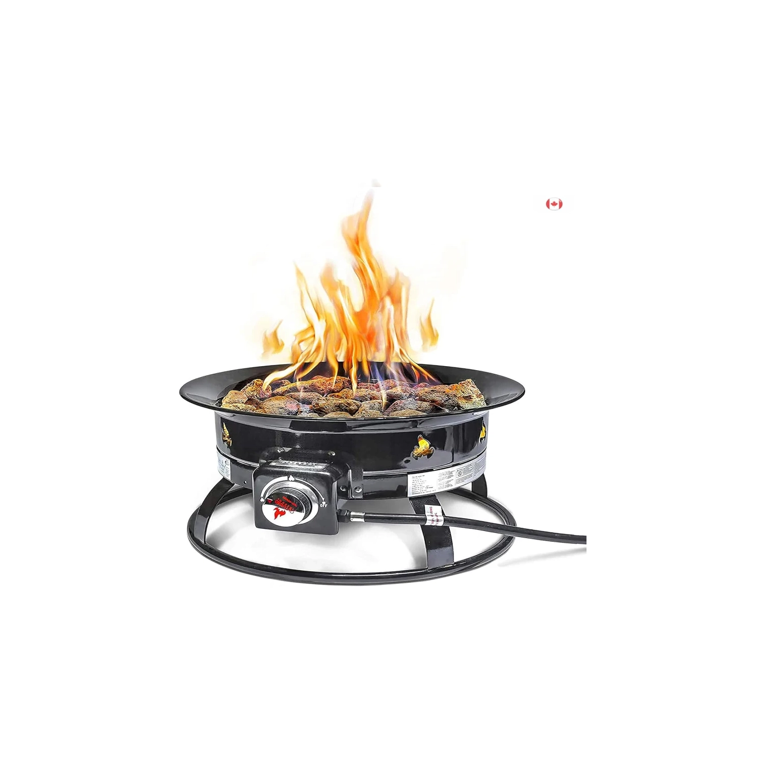 Bol de feu Outland : Foyer portatif au propane pour le camping extérieur et la cour arrière