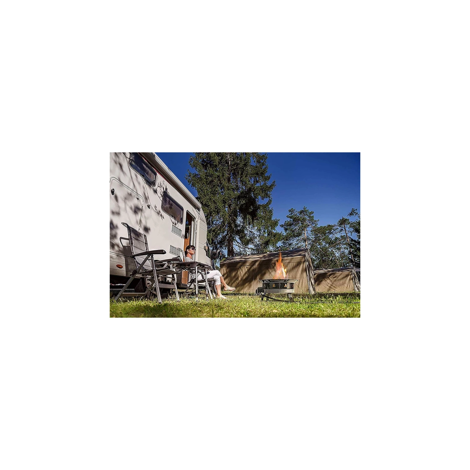 Bol de feu Outland : Foyer portatif au propane pour le camping extérieur et la cour arrière