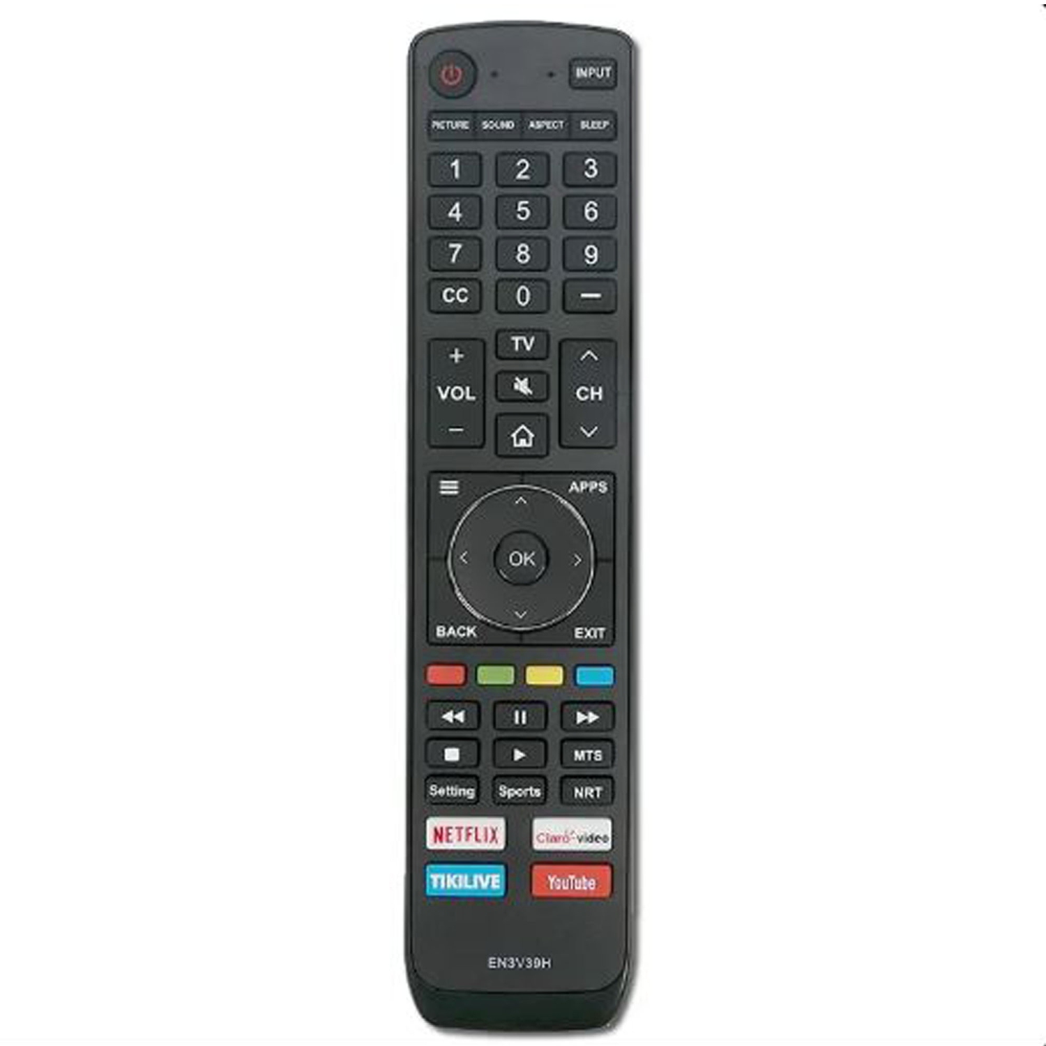 NEW EN3V39H For Hisense LED LCD Smart TV Remote Control Netflix YouTube