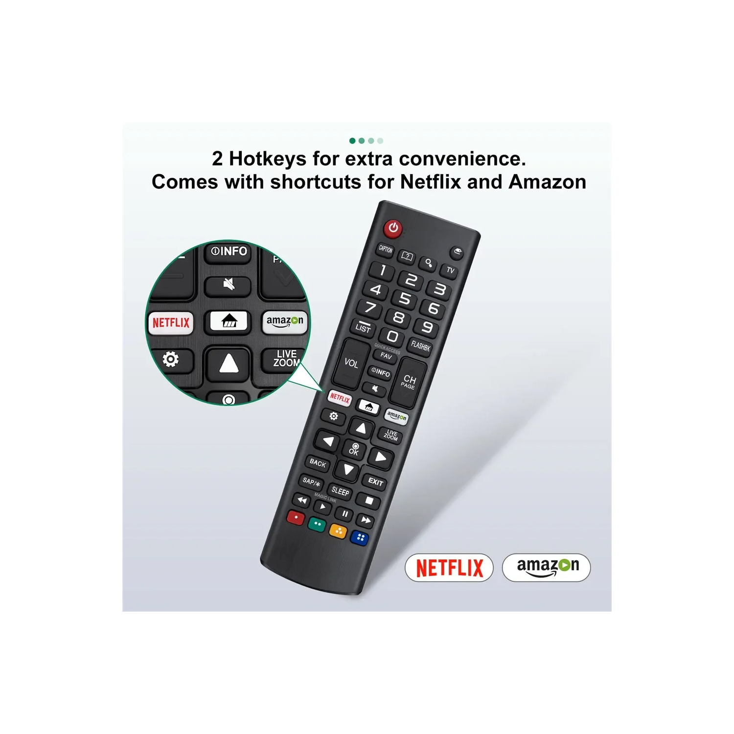 Télécommande universelle AKB75095307 compatible avec les téléviseurs intelligents DEL DELO UHD plasma DELO UHD Magic webOS 3D 4K UHD HDR NanoCell de