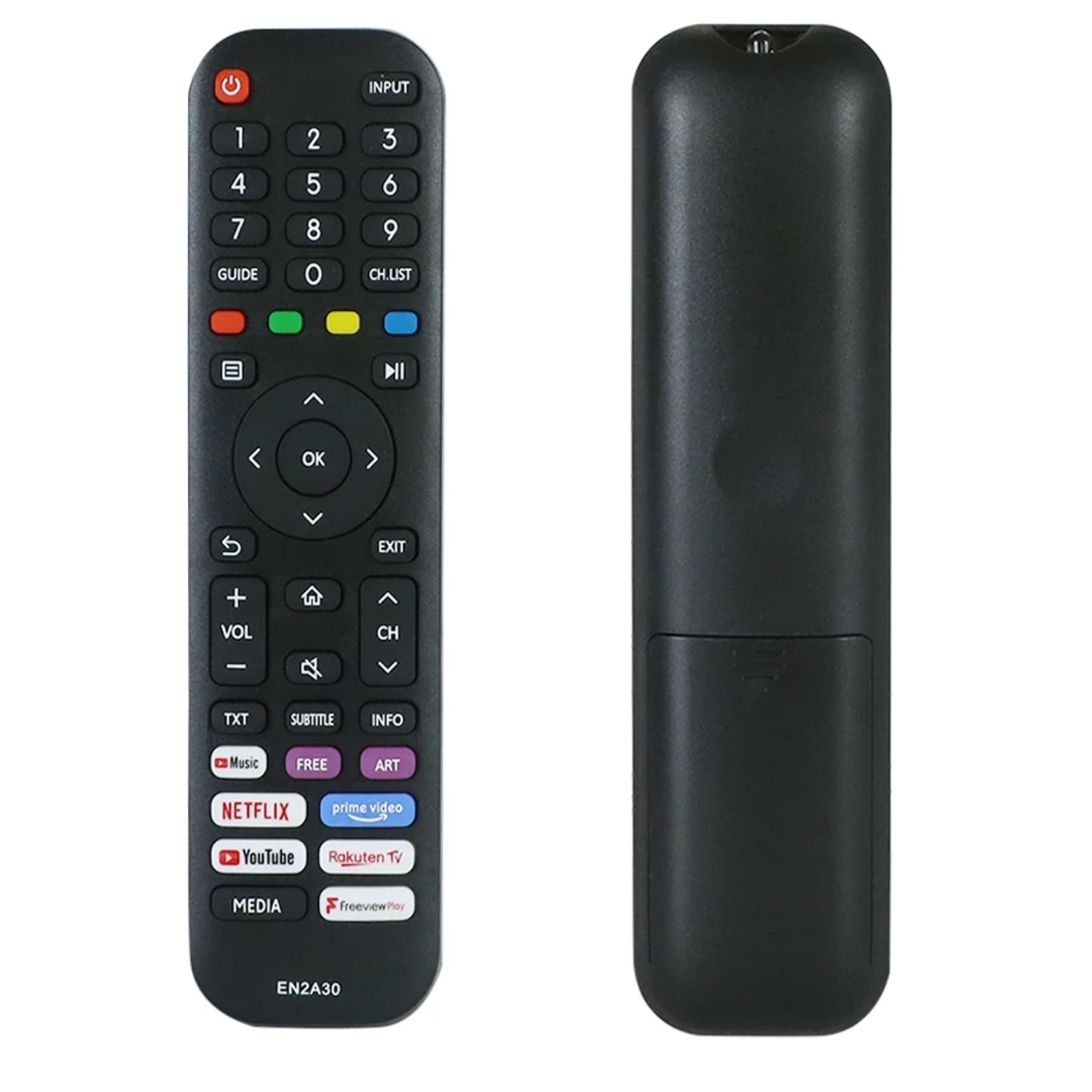 EN2A30 Replaced Remote Control for VU Hisense Smart 4K UHD TV EN2N30H EN2Q30H EN2B30H EN2G30H 55A7300F 55A7500F EN2P30H EN2K30P