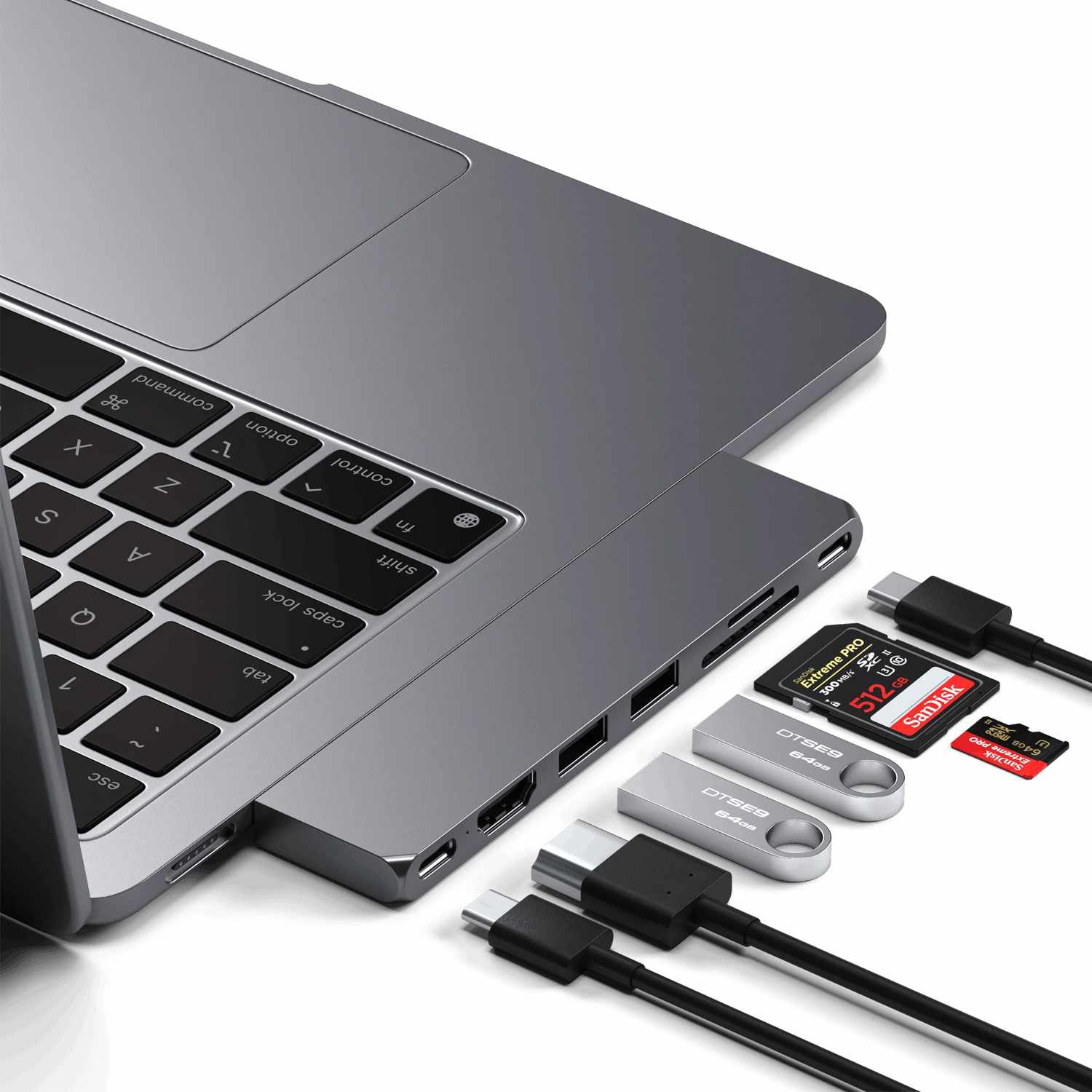 Satechi USB-C Pro Hub Slim Adapter | Space Gray