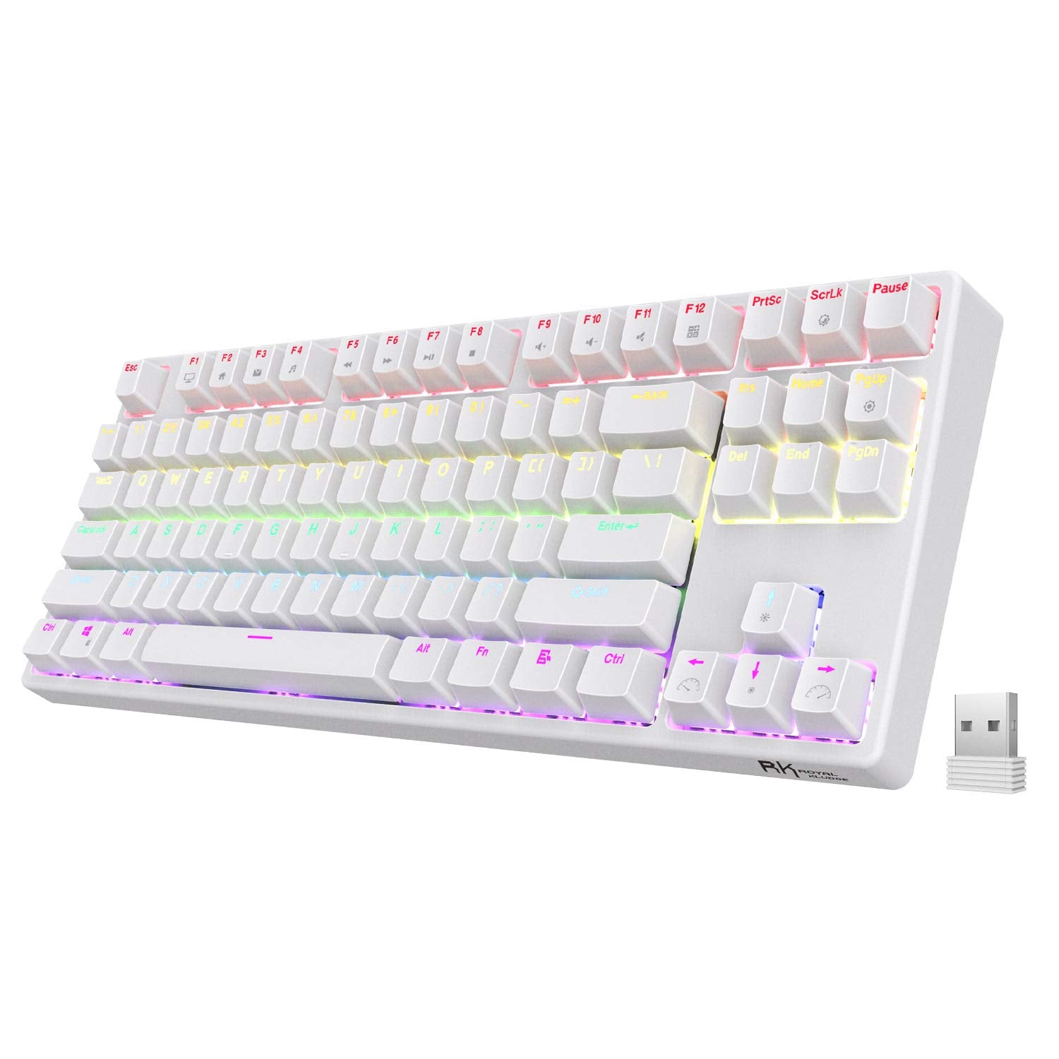 RK ROYAL KLUDGE RK87 Sink87G RGB Wireless TKL Mechanical Gaming Keyboard, 87 Keys No Numpad Tenkeyless Compact