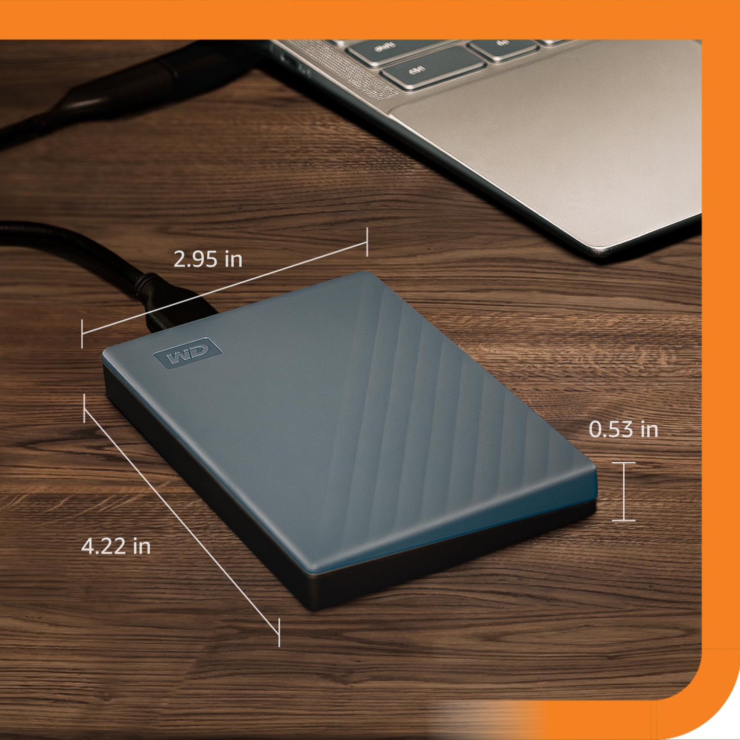 WD 2TB My Passport Portable Hard Drive, Works with USB-C and USB-A, Windows PC, Mac, Chromebook
