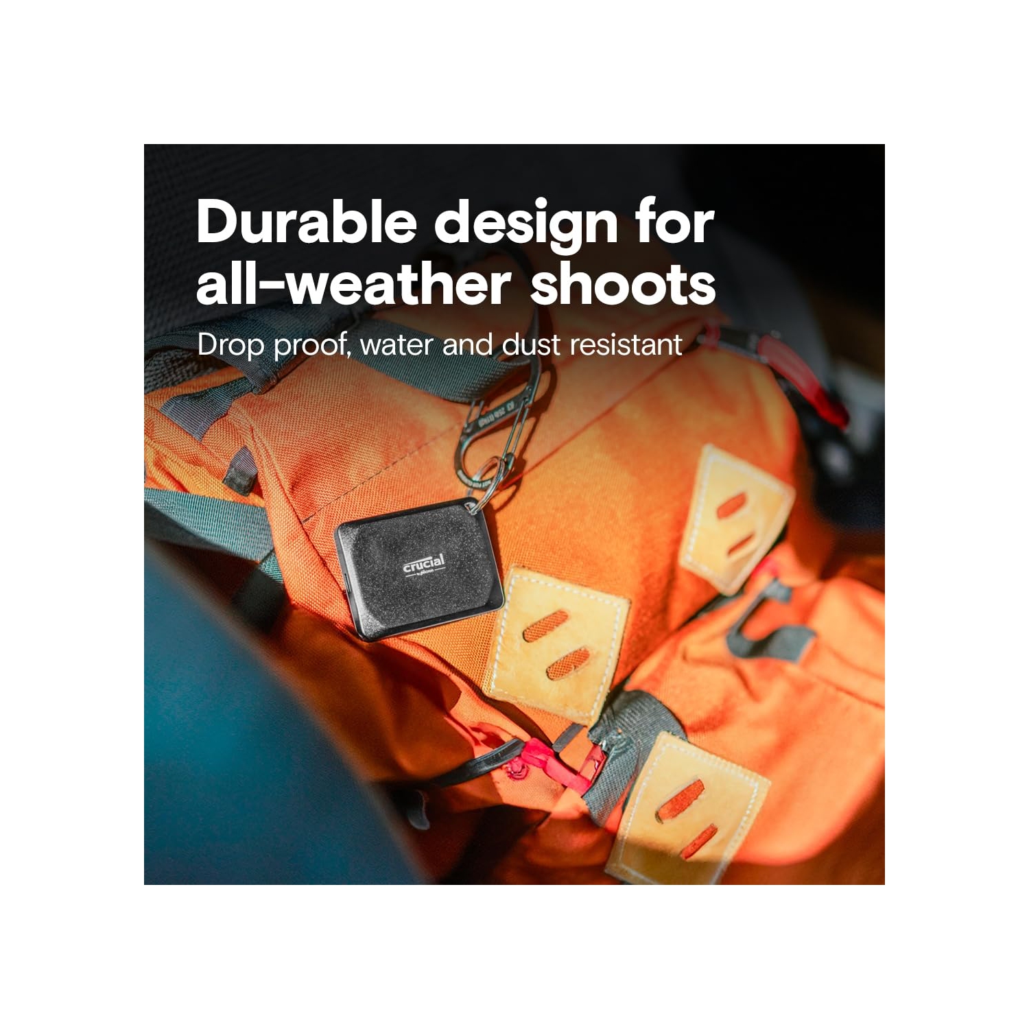 Crucial X10 Pro 2TB Portable SSD - Up to 2100MB/s Read, 2000MB/s Write - Water and dust Resistant, PC and Mac