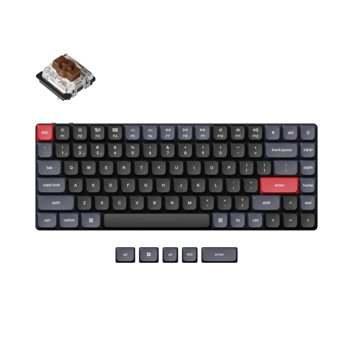 Keychron K3 Pro Ultra-Slim QMK/VIA Wireless Custom Mechanical Keyboard, Programmable Macro 75% Layout White Backlight