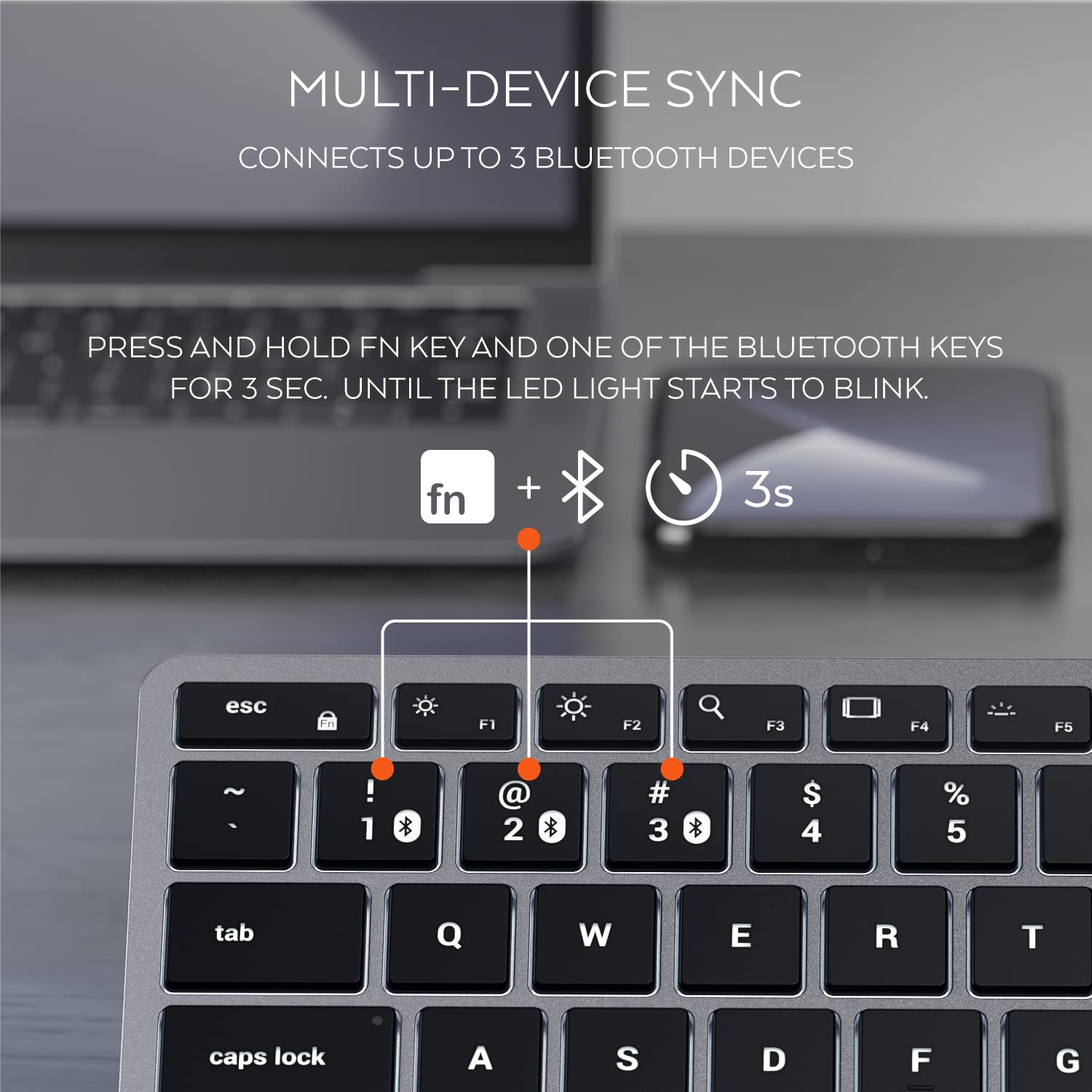 Satechi Slim X1 Backlit Bluetooth Keyboard | Space Gray