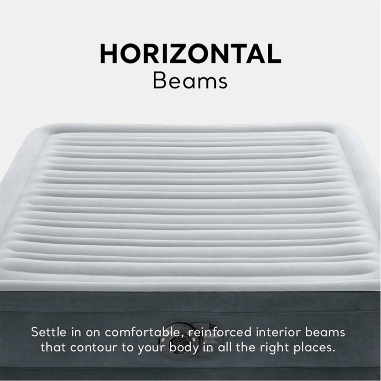 INTEX 67767ED Dura-Beam Deluxe Comfort Plush Air Mattress: Full Size – Built-In Electric Pump – 13in Bed Height