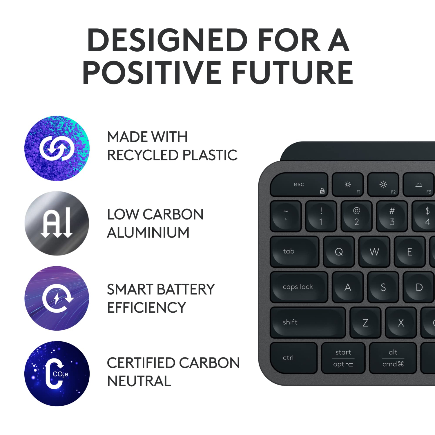 Logitech MX Keys S Wireless Keyboard, Low Profile, Fluid Precise Quiet Typing, Programmable Keys, Backlighting, Blueto..