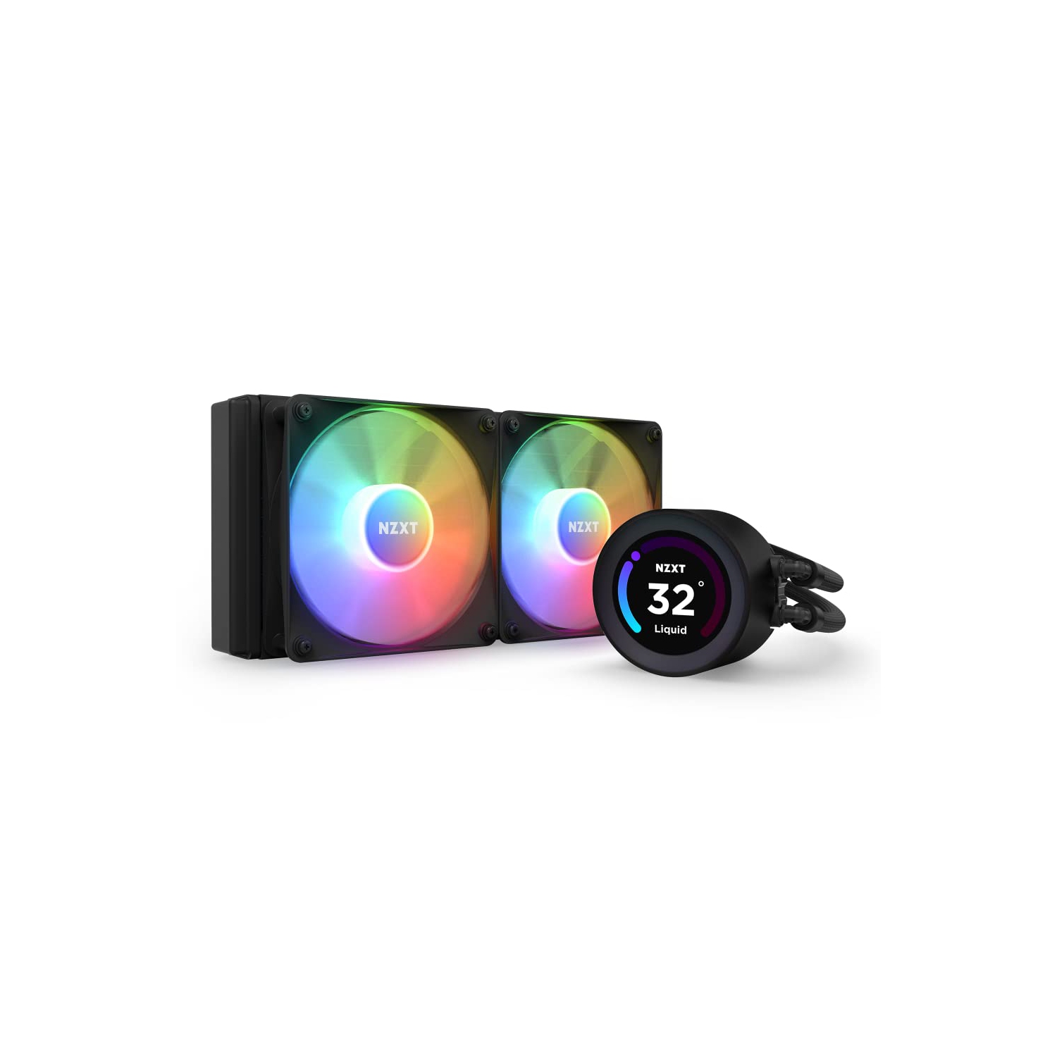 NZXT Kraken Elite 240 RGB - 240mm AIO CPU Liquid Cooler - Customizable 2.36"" Wide-Angle LCD Display for GIFS, Images