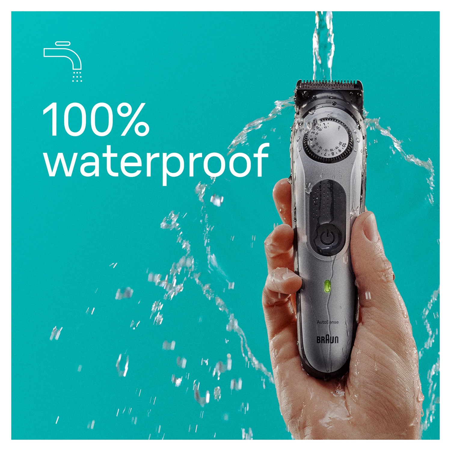 Braun All-in-One Style Kit Series 7 7410, 8-in-1 Trimmer for Men with Beard Trimmer, Body Trimmer for Manscaping