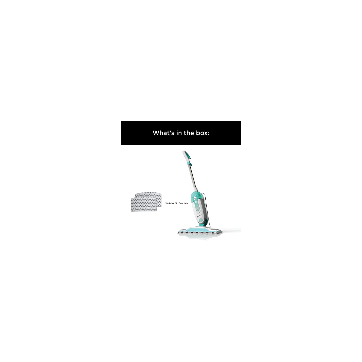 Vadrouille à vapeur Shark S1000 avec 2 tampons Dirt Grip, légère et sécuritaire pour tous les planchers durs scellés comme le carrelage, le bois dur