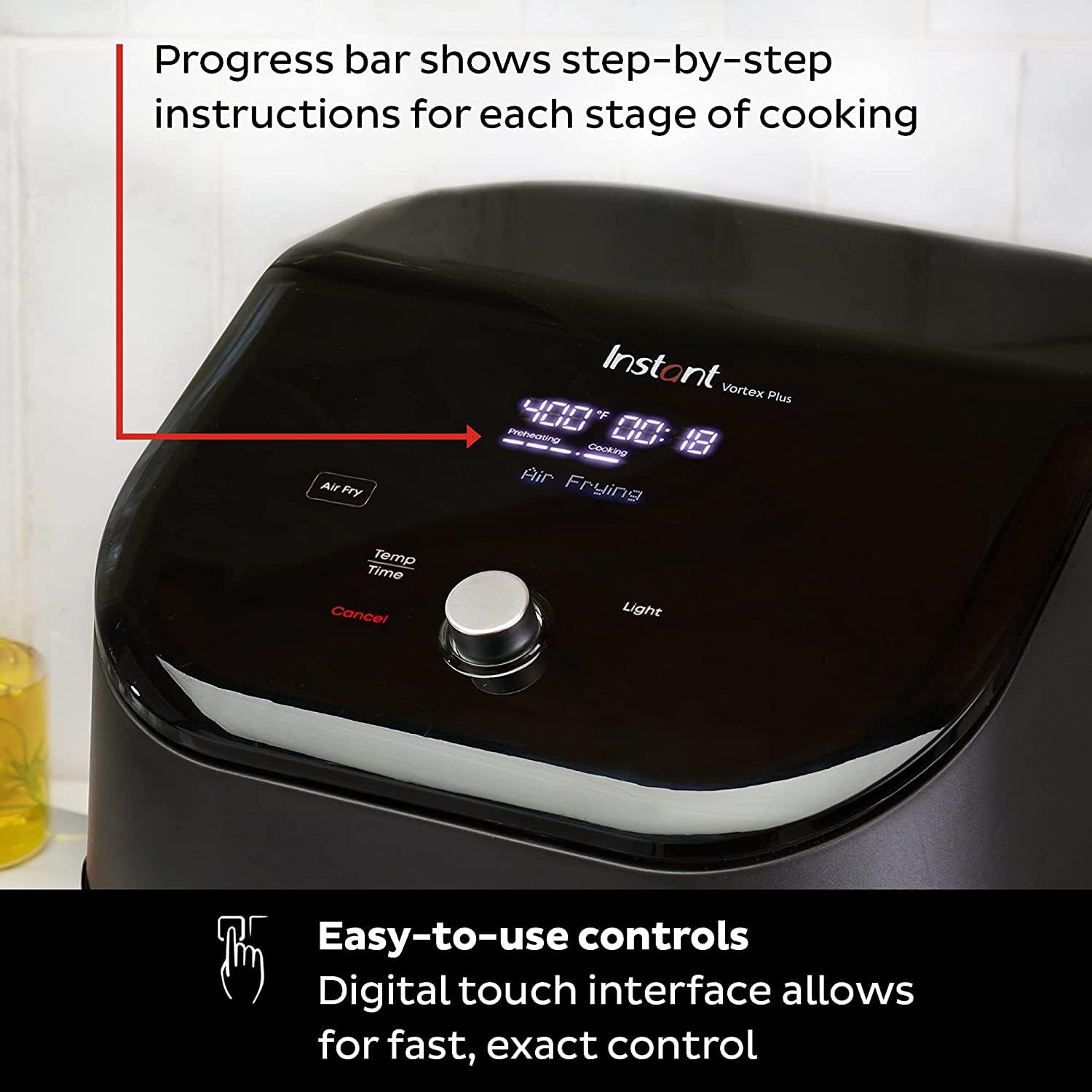 Instant Vortex Plus 6-Quart Air Fryer Oven, From the Makers of Instant Pot with ClearCook Cooking Window