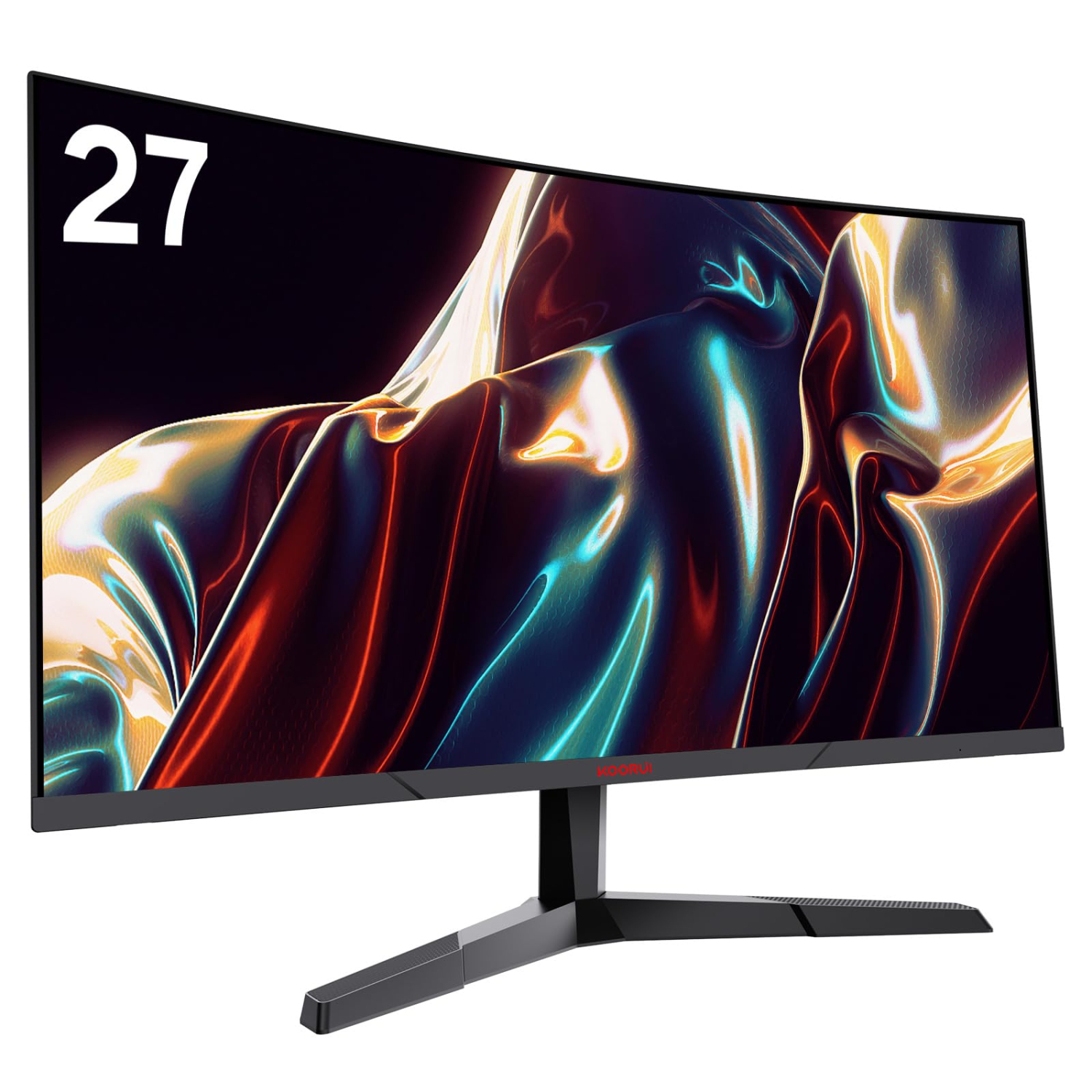KOORUI 27 Inch Computer Monitor, QHD 2560P Gaming Monitor 144Hz(1ms, 1800R Curved VA Panel, DP1.2+HDMI*2