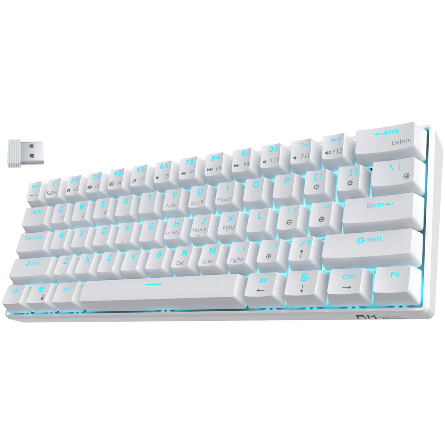 RK ROYAL KLUDGE RK61 Wireless 60% Triple Mode Mechanical Keyboard, 61 Keys Bluetooth Mechanical Keyboard